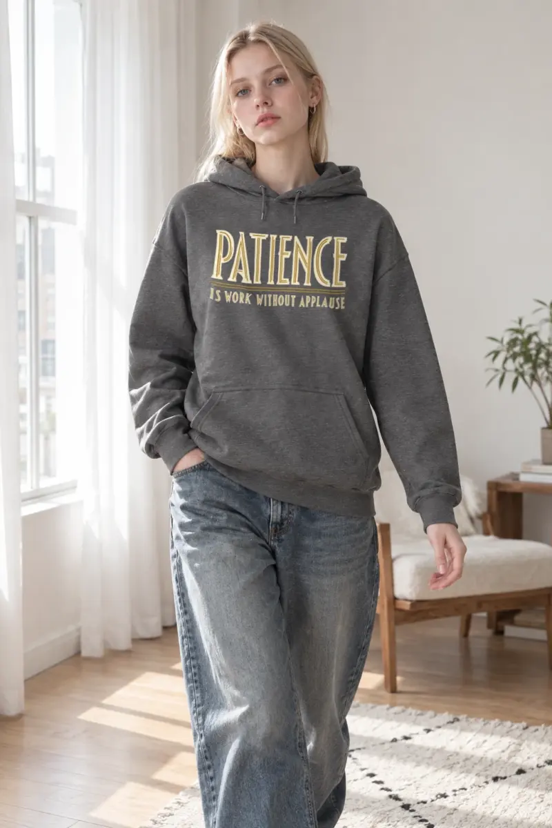 "Patience Is Work Without Applause" Heavy Blend Unisex Pullover Hoodie