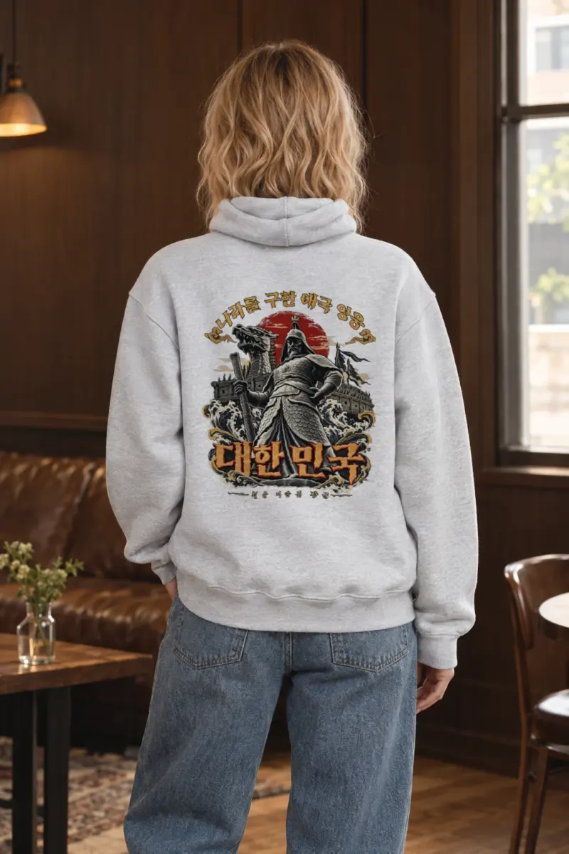 "Patriotic Hero Admiral Yi Sun-sin" Heavy Blend Unisex Pullover Hoodie