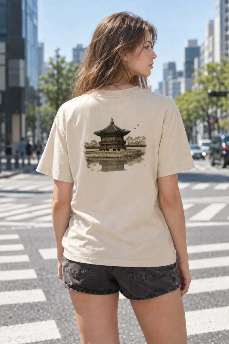 "Pavilion Reflection" Heavyweight Unisex Crewneck T-shirt | Gildan 5000
