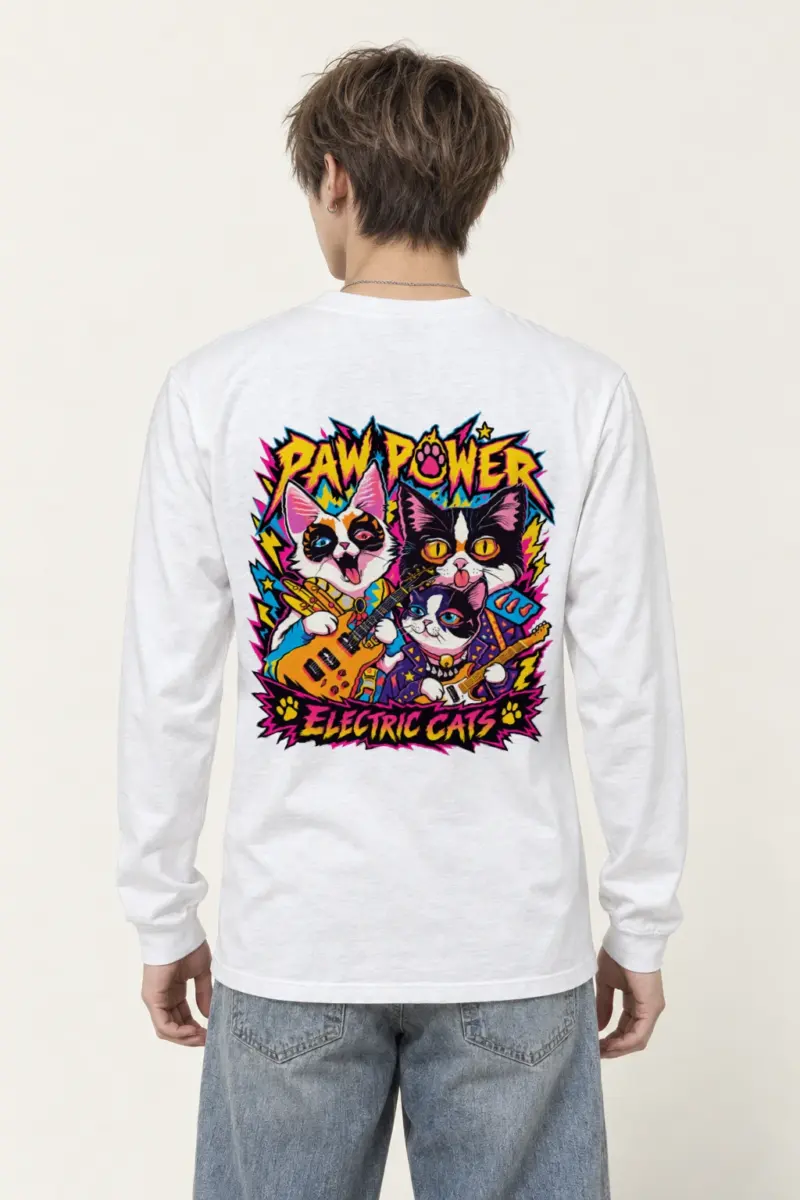 "Paw Power Electric Cats" Unisex Longsleeve T-shirt