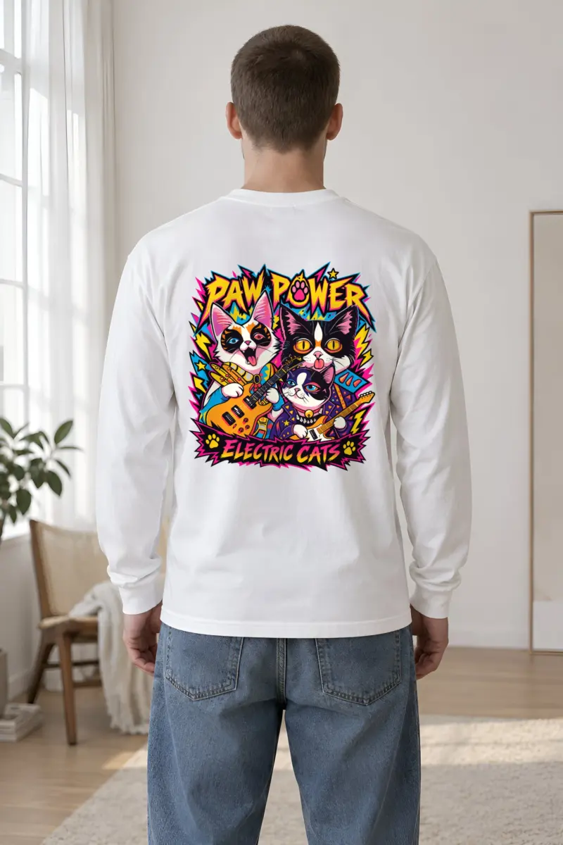 "Paw Power Electric Cats" Unisex Longsleeve T-shirt