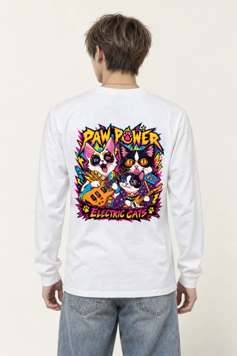 "Paw Power Electric Cats" Unisex Longsleeve T-shirt