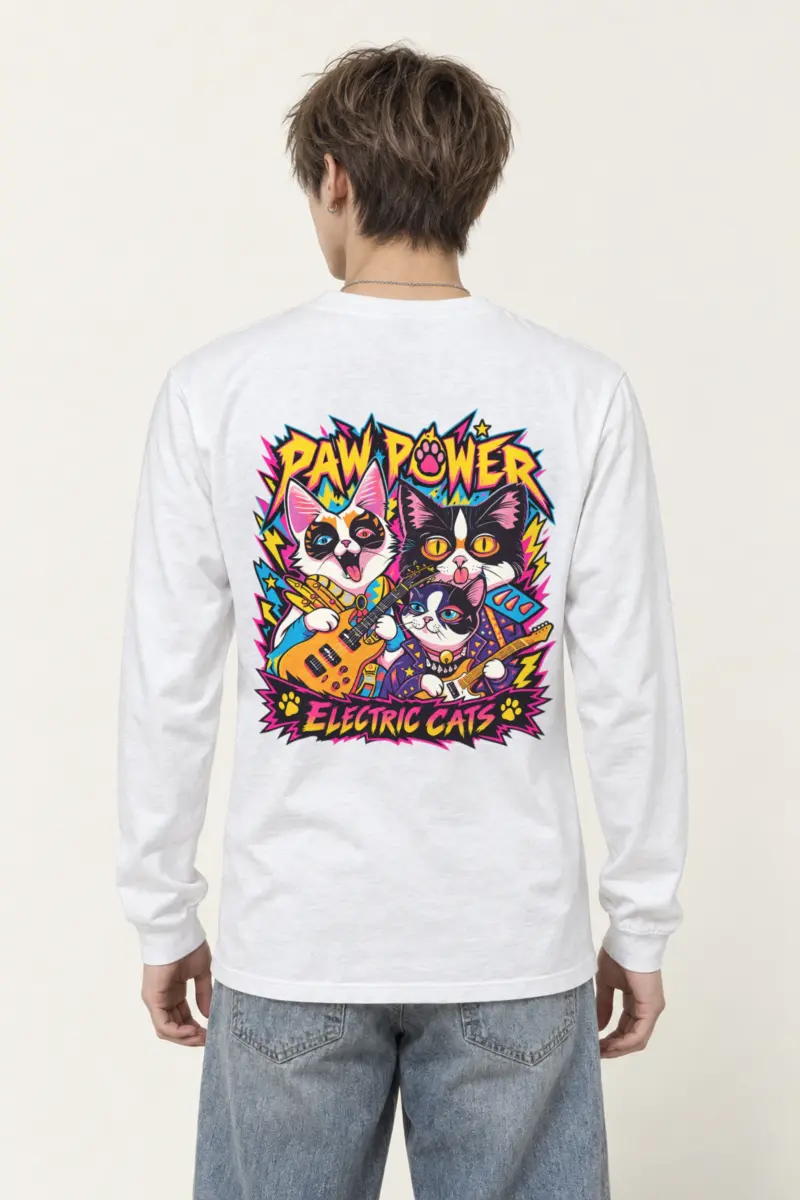 "Paw Power Electric Cats" Unisex Longsleeve T-shirt
