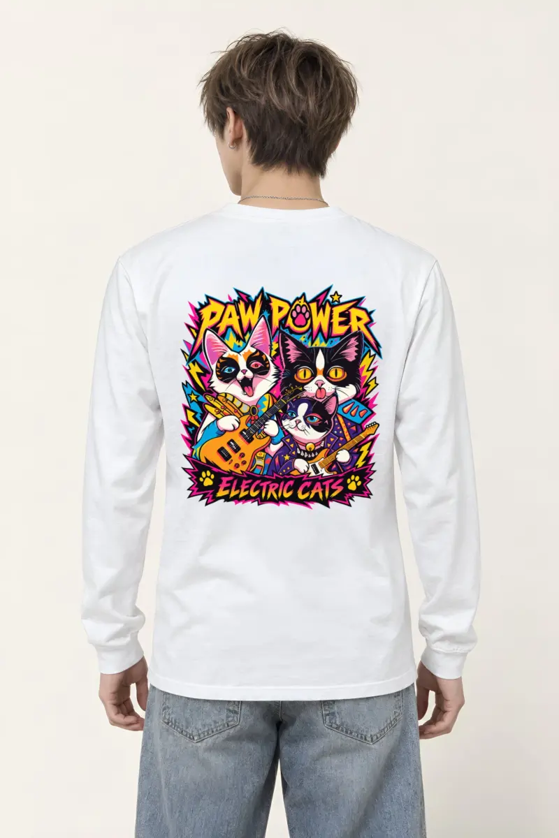 "Paw Power Electric Cats" Unisex Longsleeve T-shirt