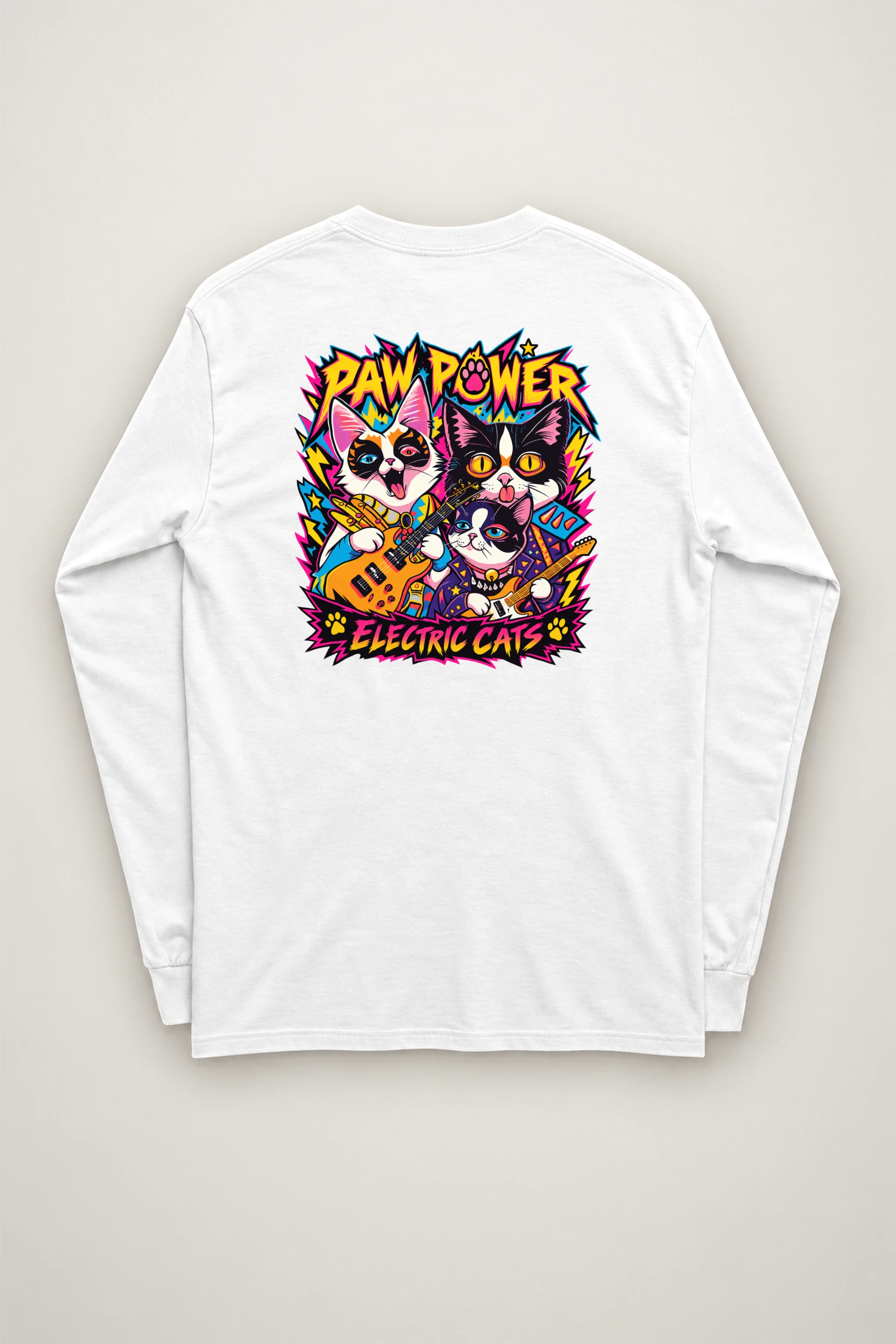"Paw Power Electric Cats" Unisex Longsleeve T-shirt