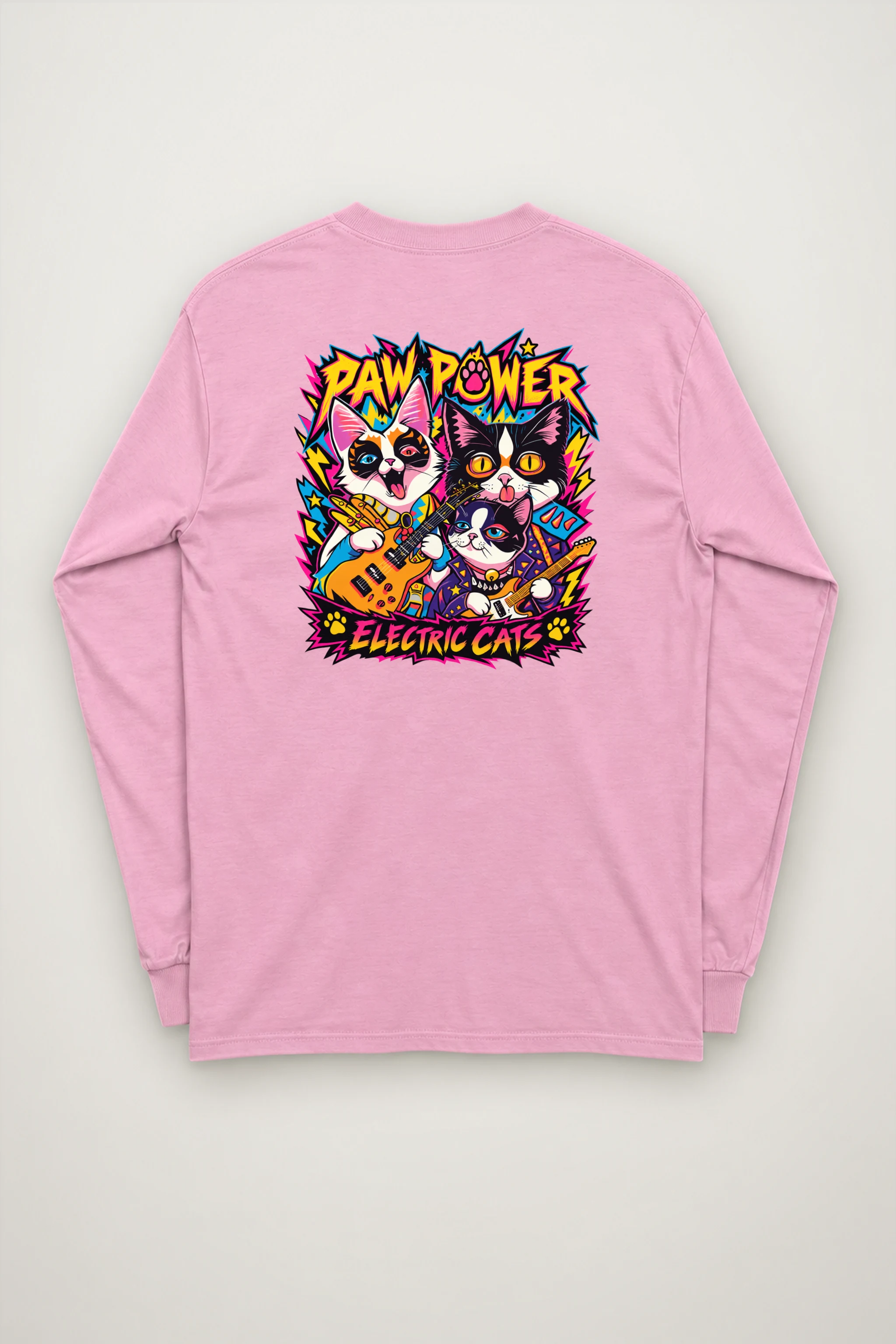 "Paw Power Electric Cats" Unisex Longsleeve T-shirt