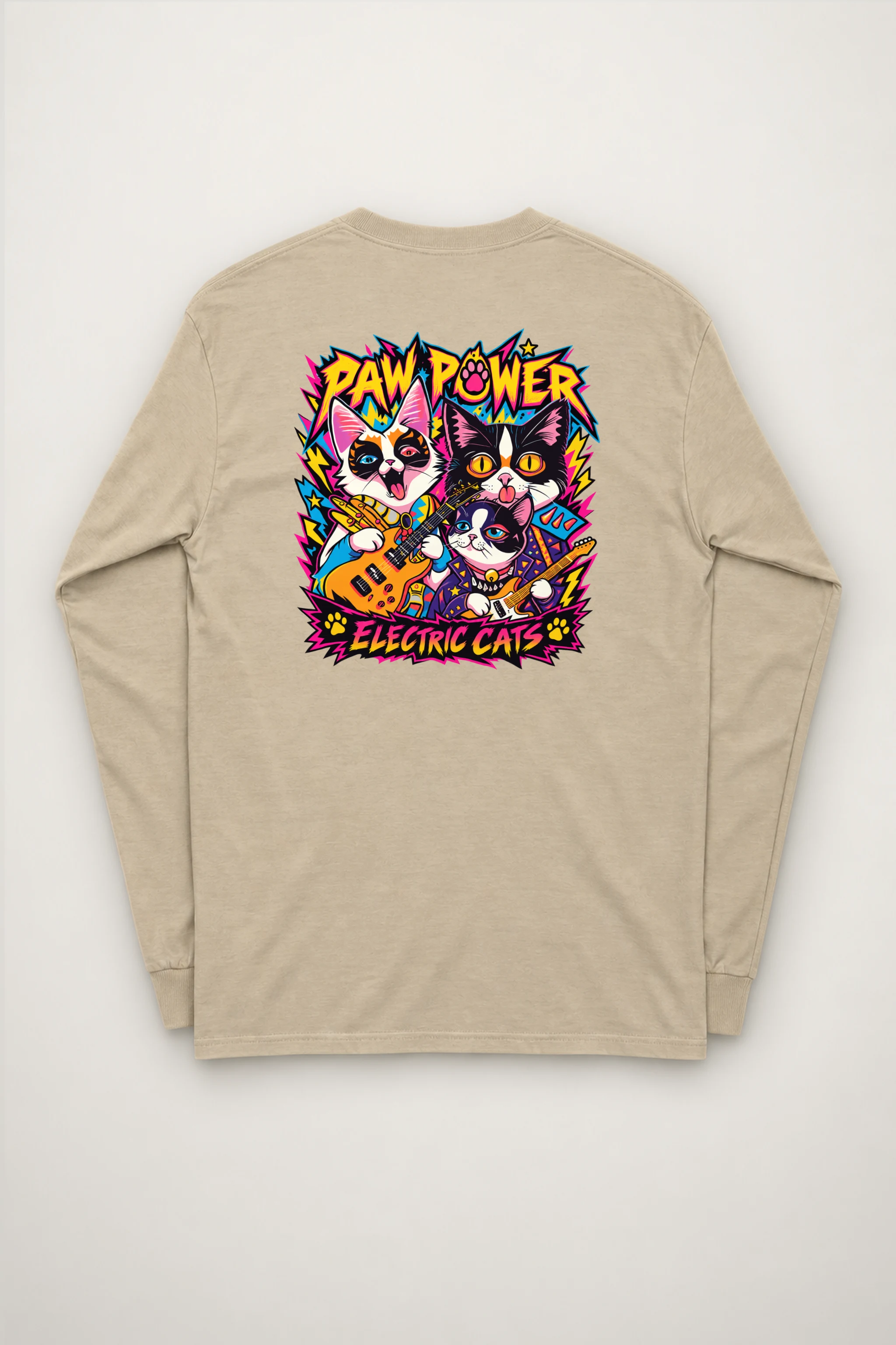 "Paw Power Electric Cats" Unisex Longsleeve T-shirt