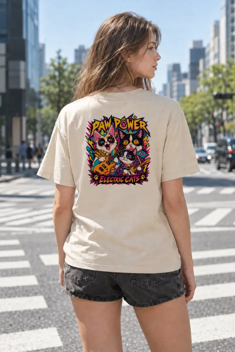 "Paw Power" Heavyweight Unisex Crewneck T-shirt | Gildan 5000