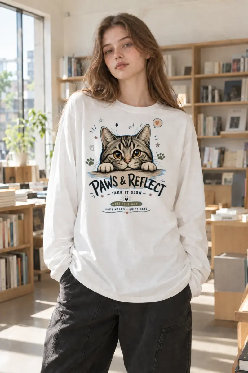 "Paws And Reflect" Unisex Longsleeve T-shirt | Gildan 2400