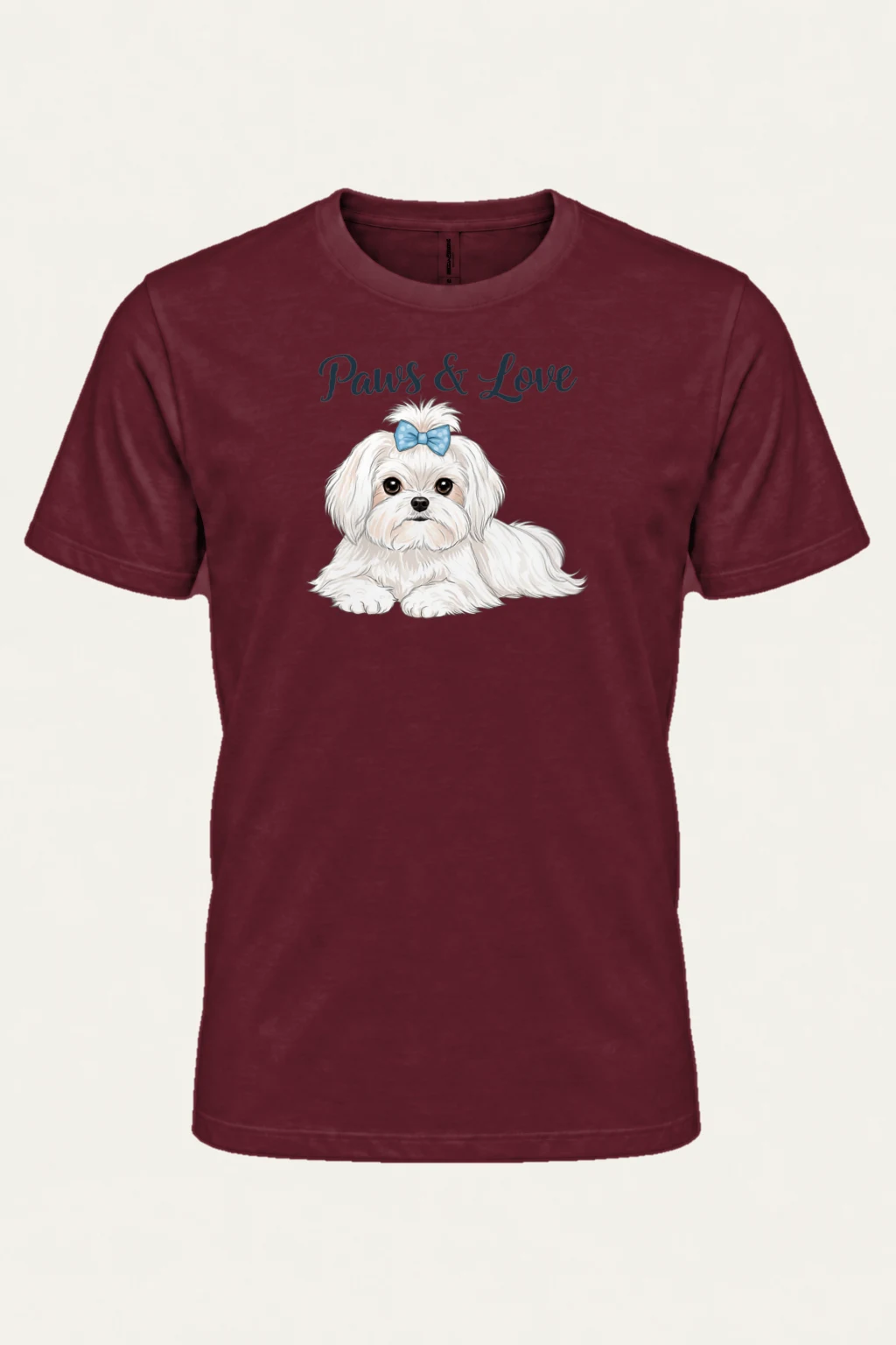 "Paws & Love" Heavyweight Unisex Crewneck T-shirt | Gildan 5000
