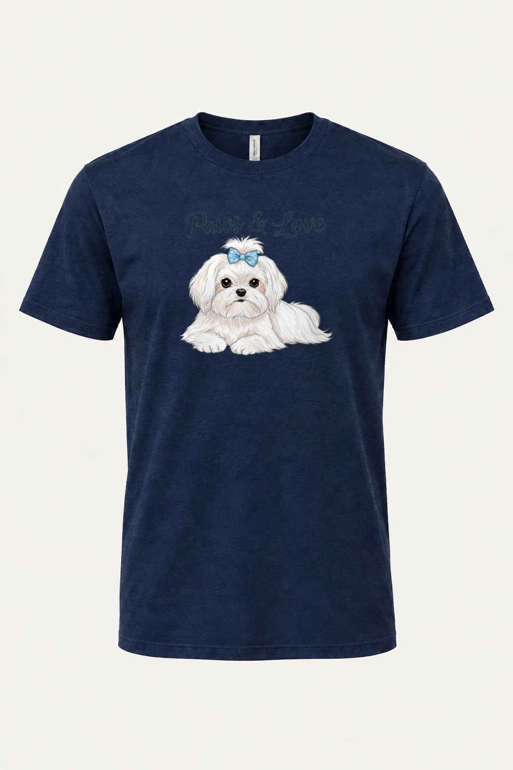 "Paws & Love" Heavyweight Unisex Crewneck T-shirt | Gildan 5000