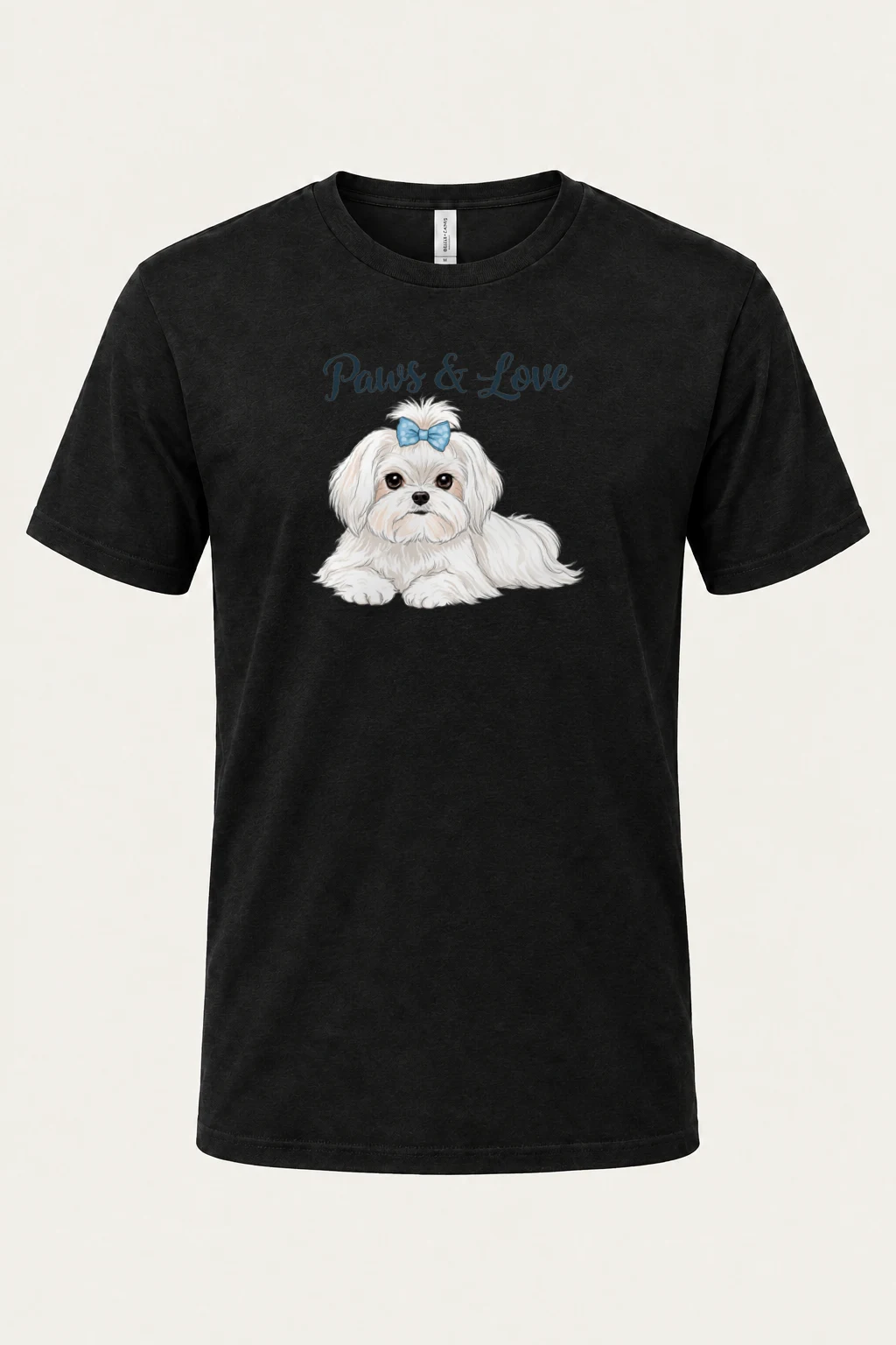 "Paws & Love" Heavyweight Unisex Crewneck T-shirt | Gildan 5000
