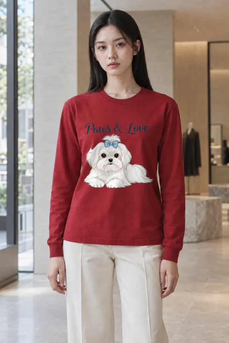 "Paws & Love" Unisex Longsleeve T-shirt | Gildan 2400