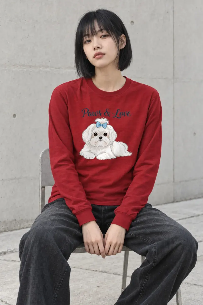 "Paws & Love" Unisex Longsleeve T-shirt | Gildan 2400