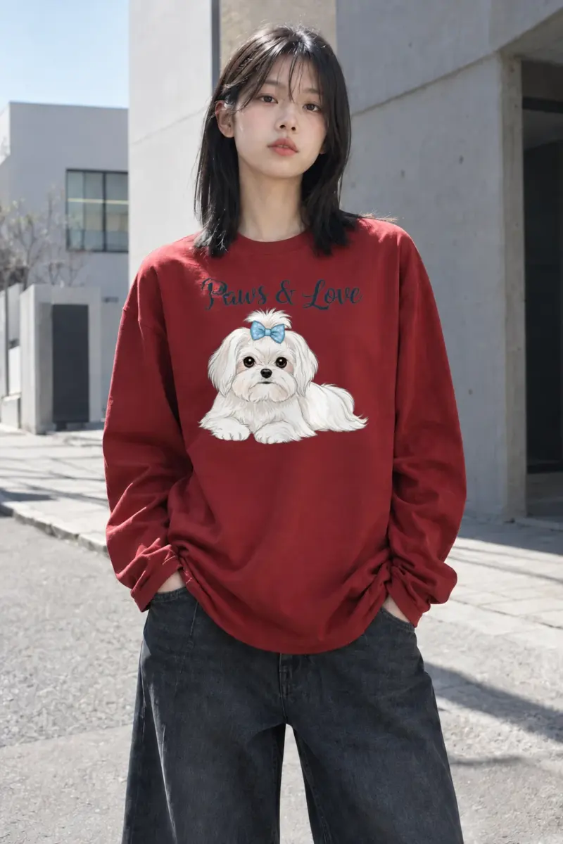 "Paws & Love" Unisex Longsleeve T-shirt | Gildan 2400
