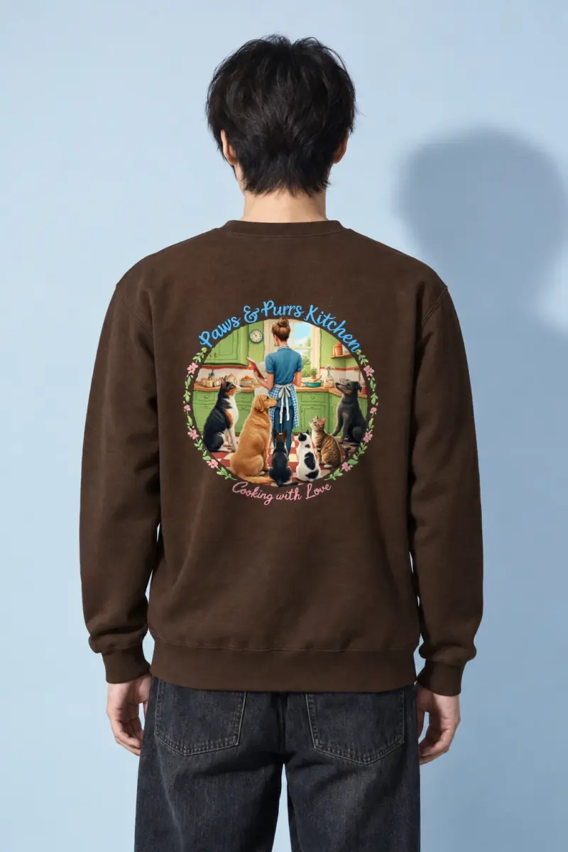 "Paws & Purrs Kitchen" Heavy Blend Unisex Crewneck Sweatshirt | Gildan 18000
