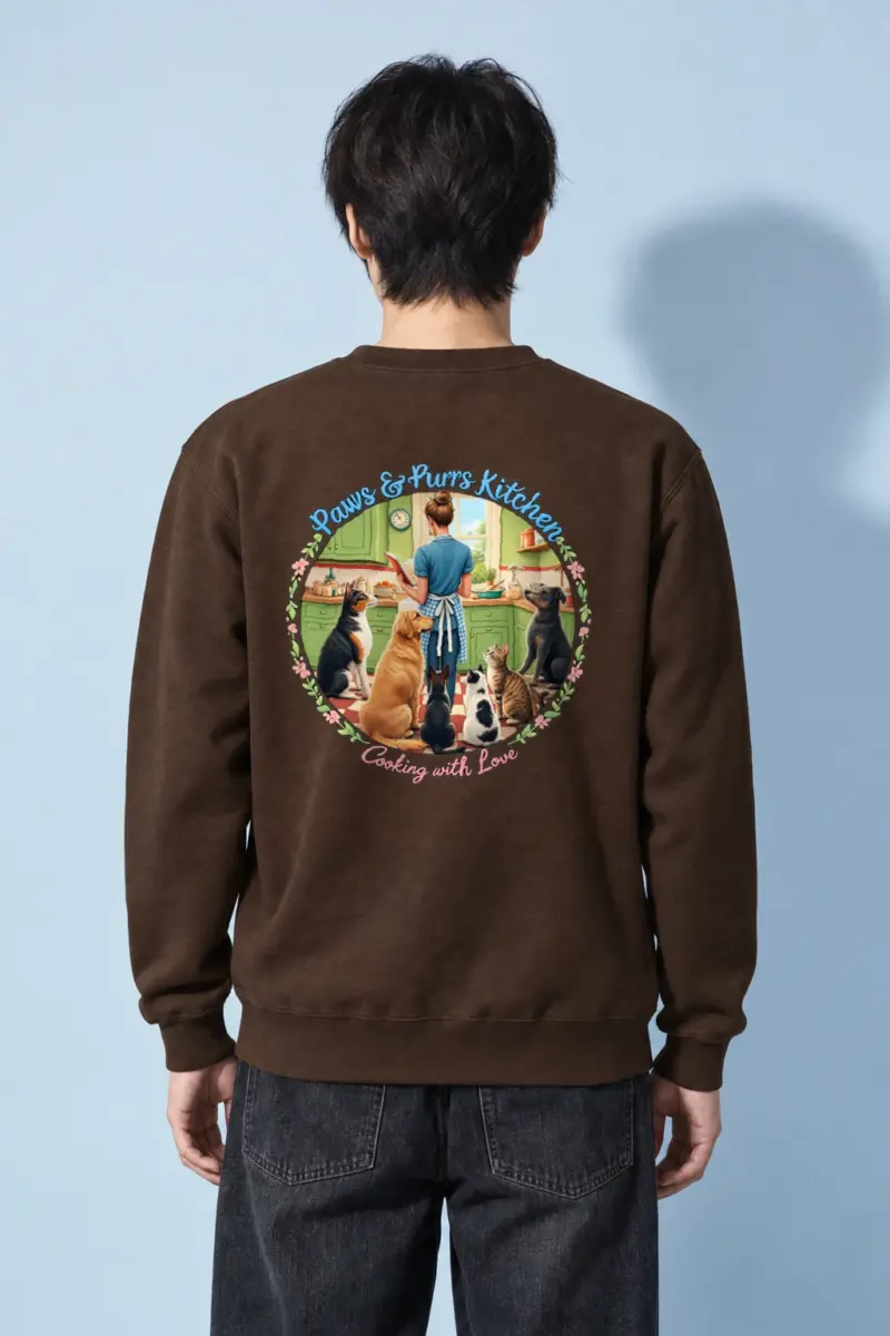 "Paws & Purrs Kitchen" Heavy Blend Unisex Crewneck Sweatshirt