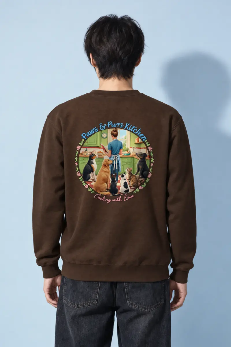 "Paws & Purrs Kitchen" Heavy Blend Unisex Crewneck Sweatshirt
