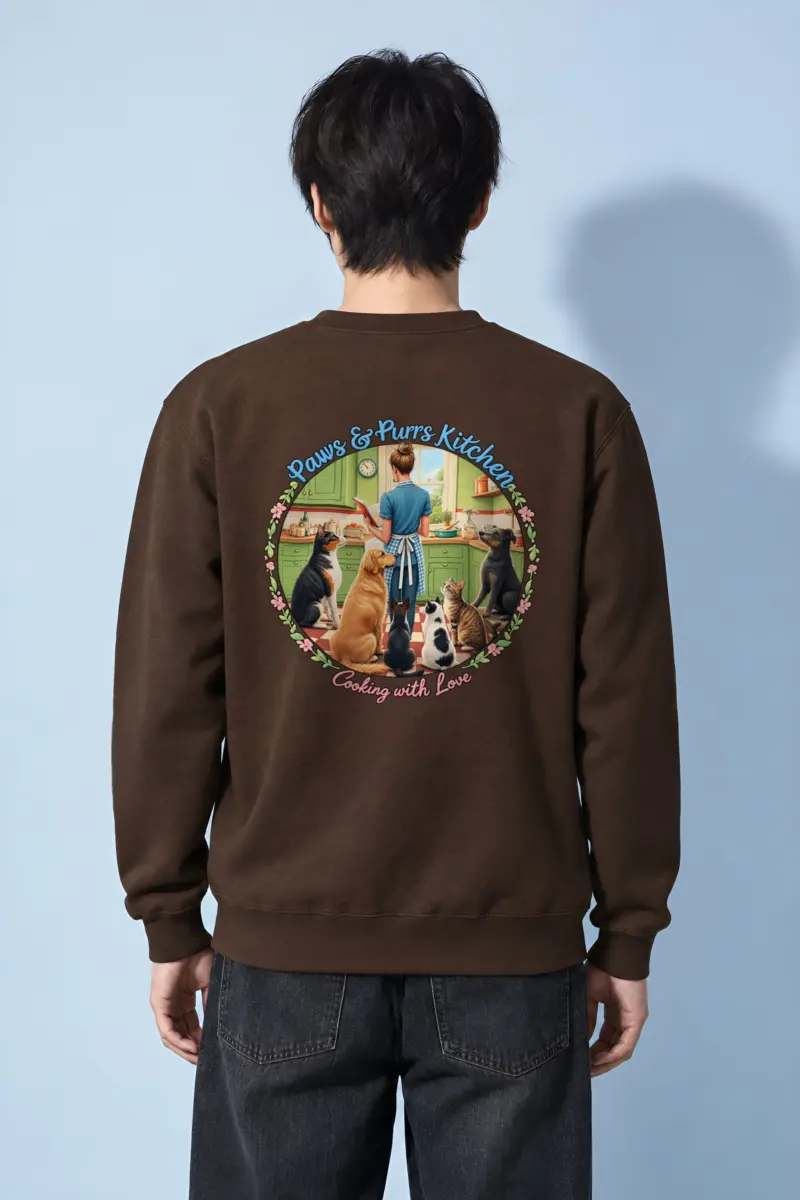 "Paws & Purrs Kitchen" Heavy Blend Unisex Crewneck Sweatshirt