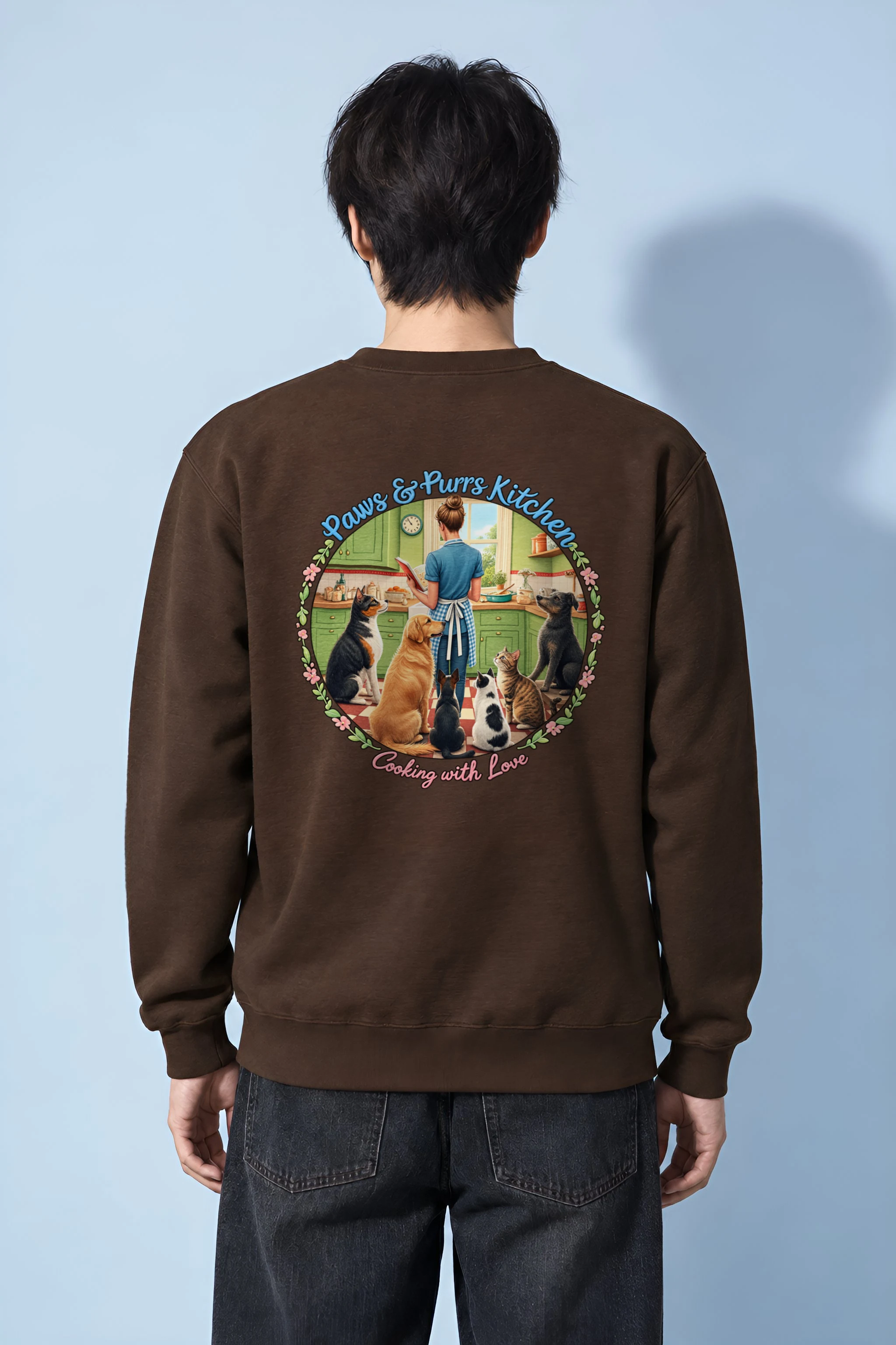 "Paws & Purrs Kitchen" Heavy Blend Unisex Crewneck Sweatshirt