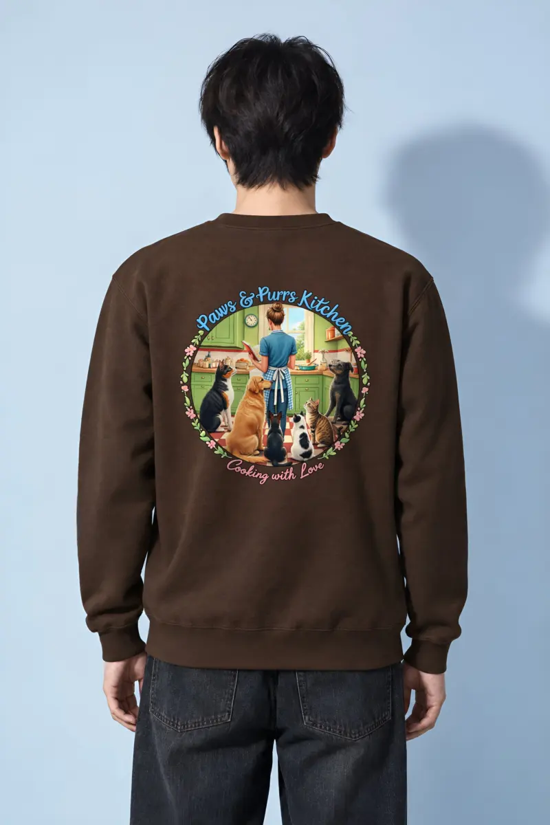 "Paws & Purrs Kitchen" Heavy Blend Unisex Crewneck Sweatshirt