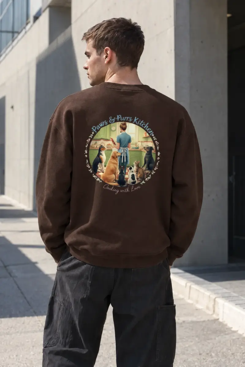 "Paws & Purrs Kitchen" Heavy Blend Unisex Crewneck Sweatshirt | Gildan 18000