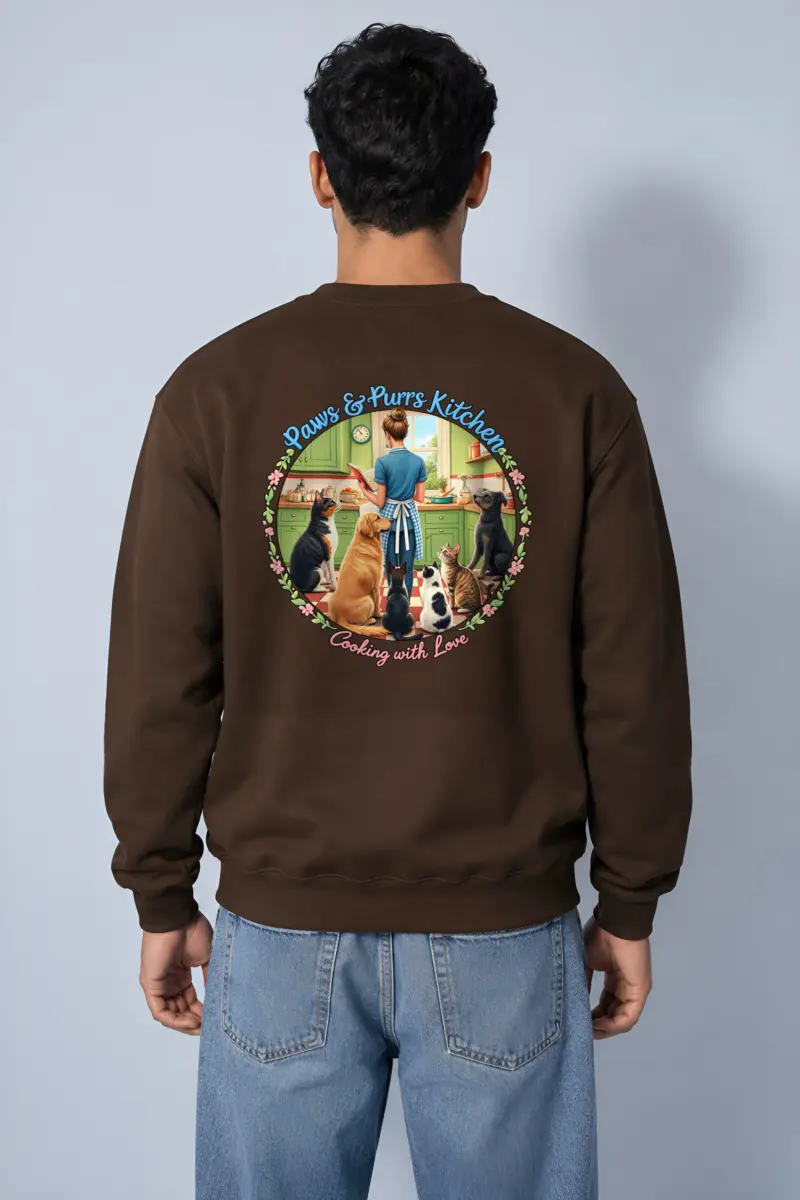 "Paws & Purrs Kitchen" Heavy Blend Unisex Crewneck Sweatshirt