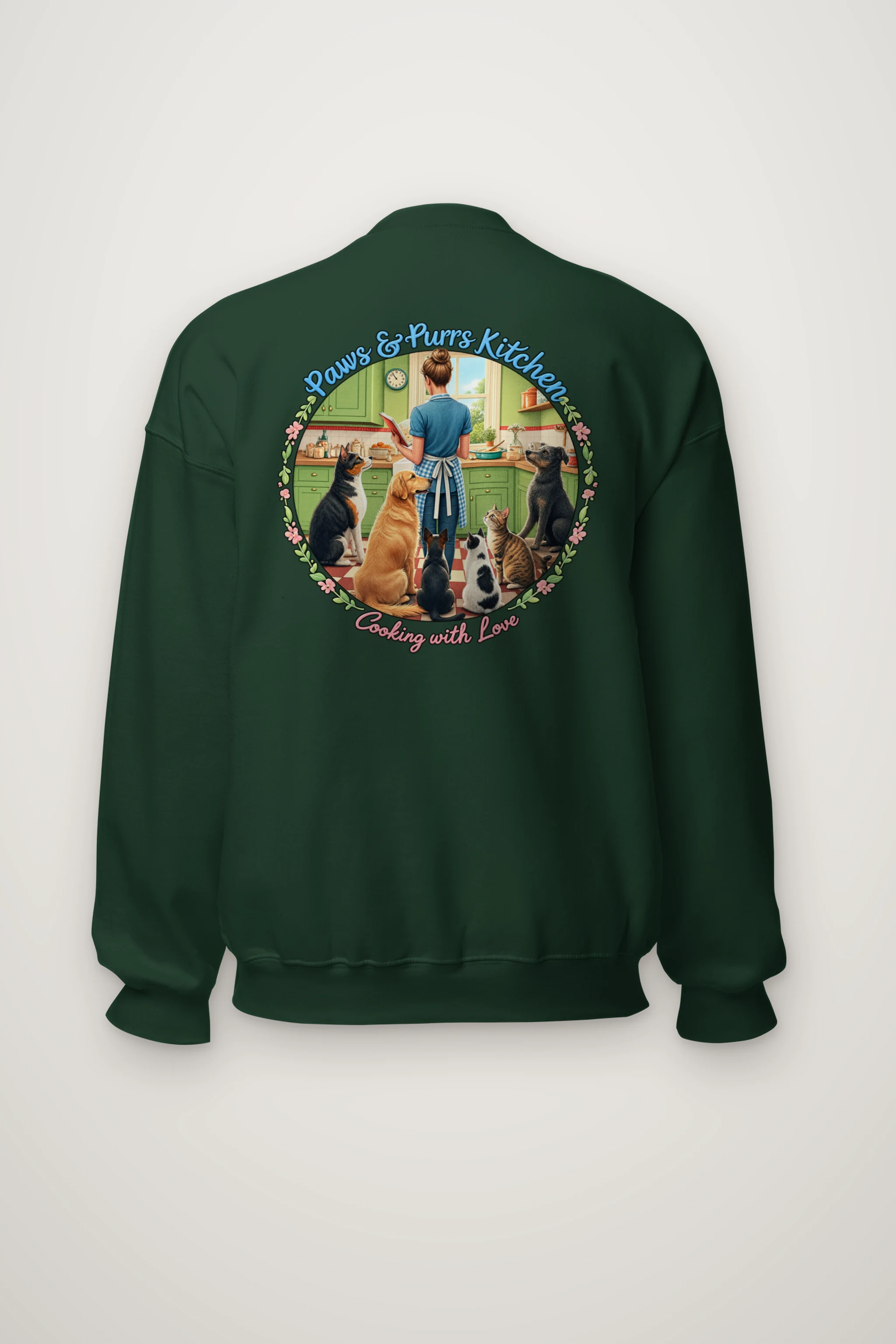 "Paws & Purrs Kitchen" Heavy Blend Unisex Crewneck Sweatshirt