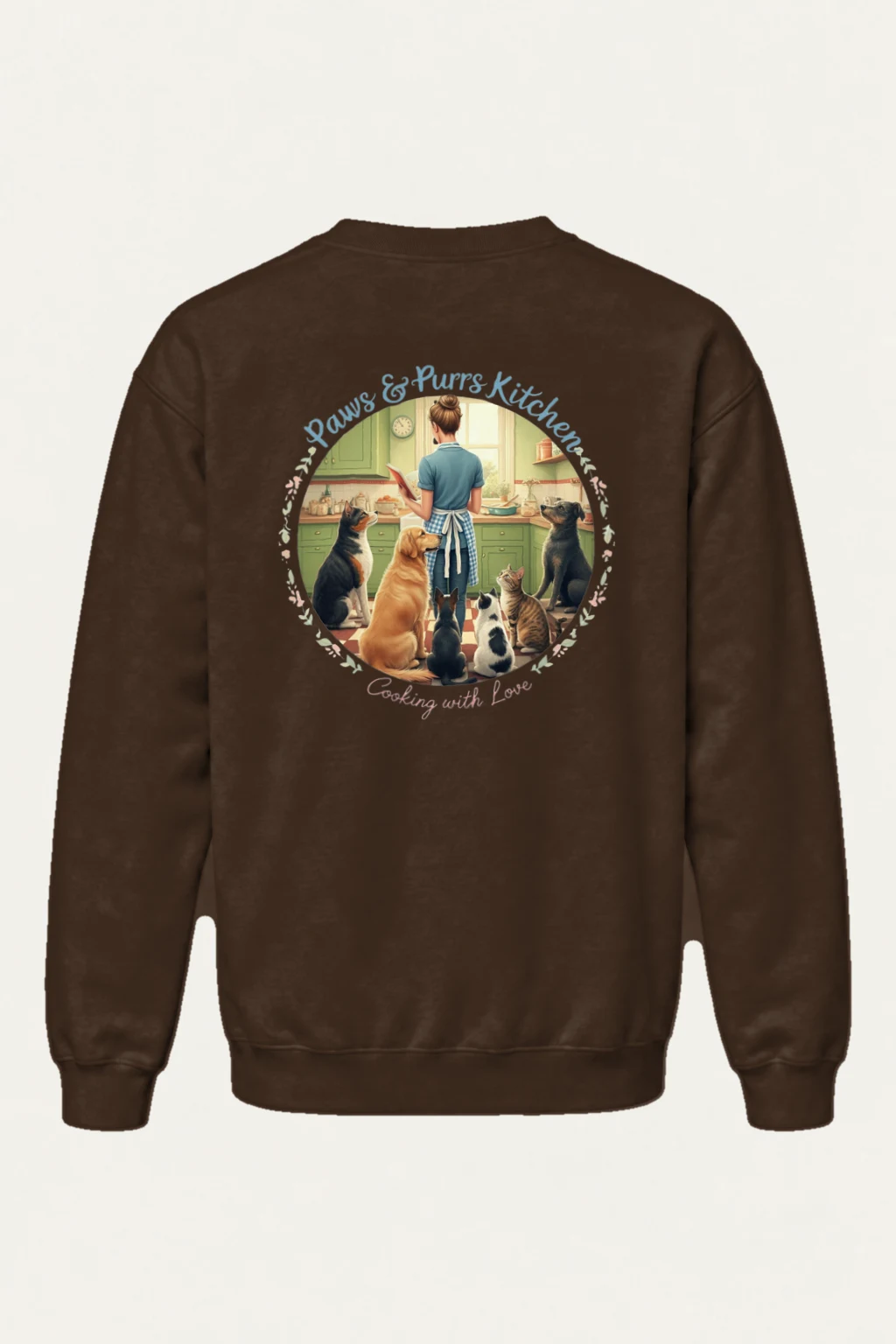 "Paws & Purrs Kitchen" Heavy Blend Unisex Crewneck Sweatshirt | Gildan 18000
