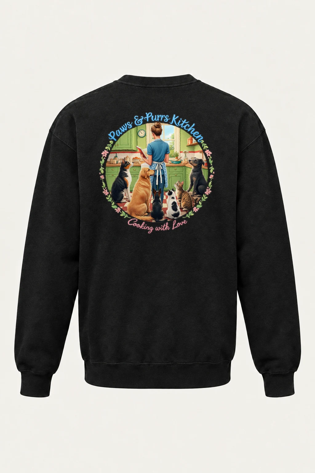 "Paws & Purrs Kitchen" Heavy Blend Unisex Crewneck Sweatshirt | Gildan 18000