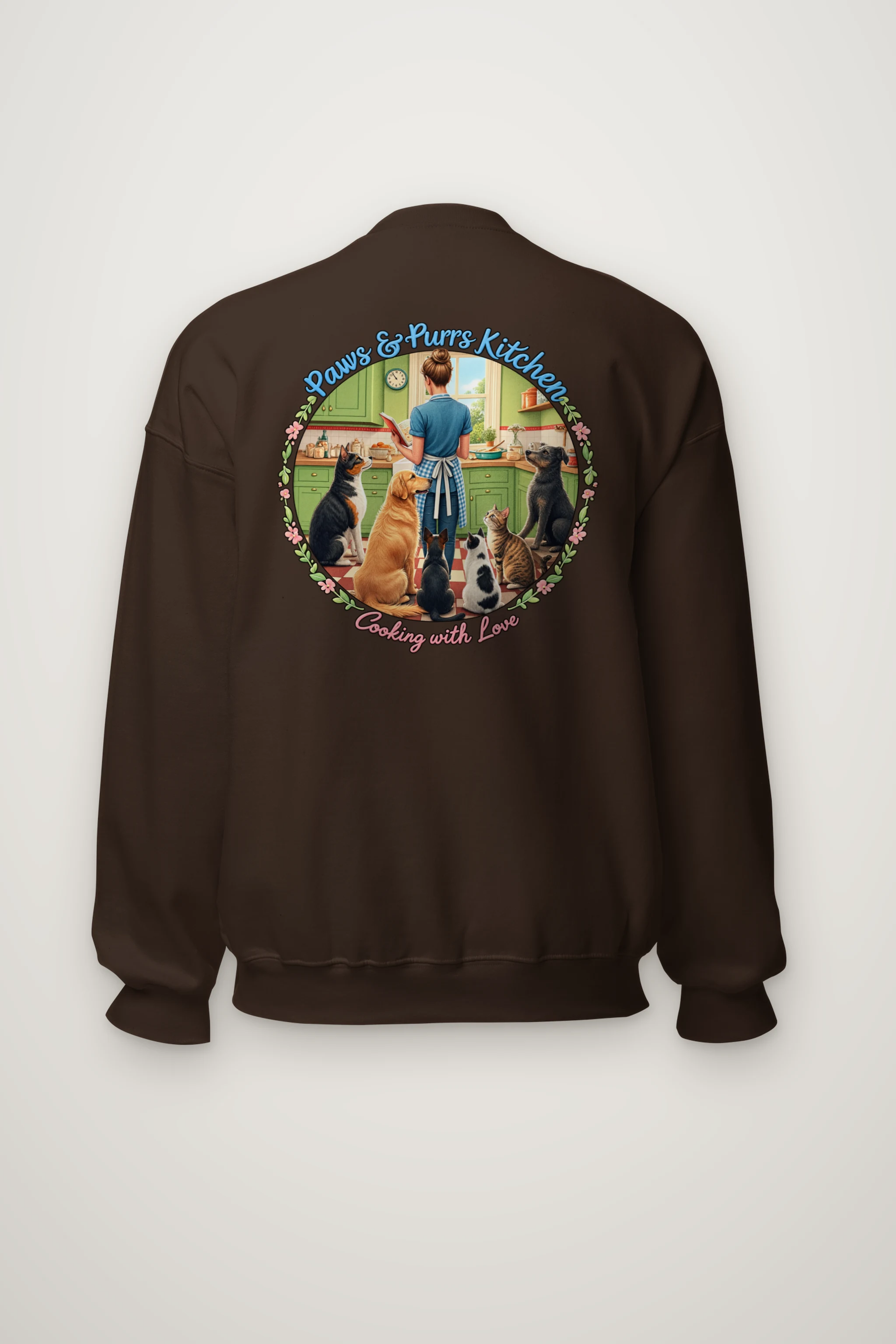 "Paws & Purrs Kitchen" Heavy Blend Unisex Crewneck Sweatshirt