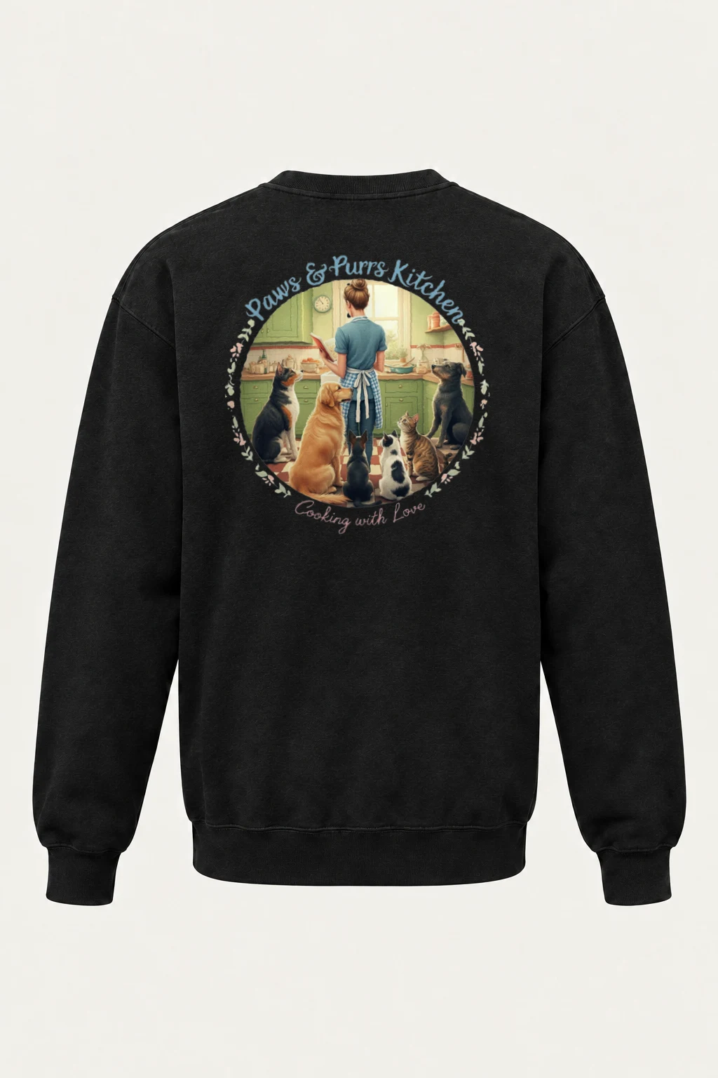 "Paws & Purrs Kitchen" Heavy Blend Unisex Crewneck Sweatshirt | Gildan 18000