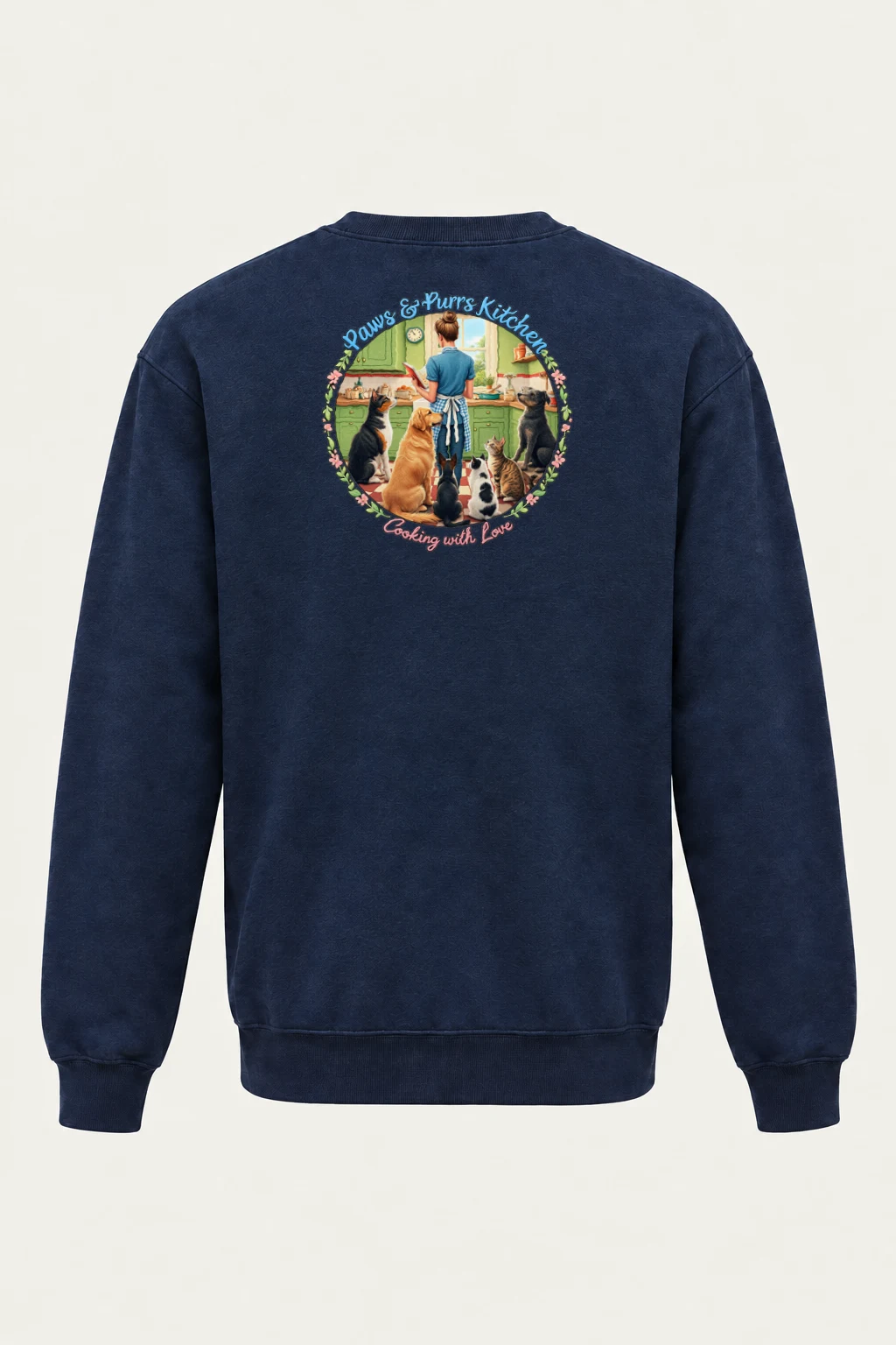 "Paws & Purrs Kitchen" Heavy Blend Unisex Crewneck Sweatshirt | Gildan 18000