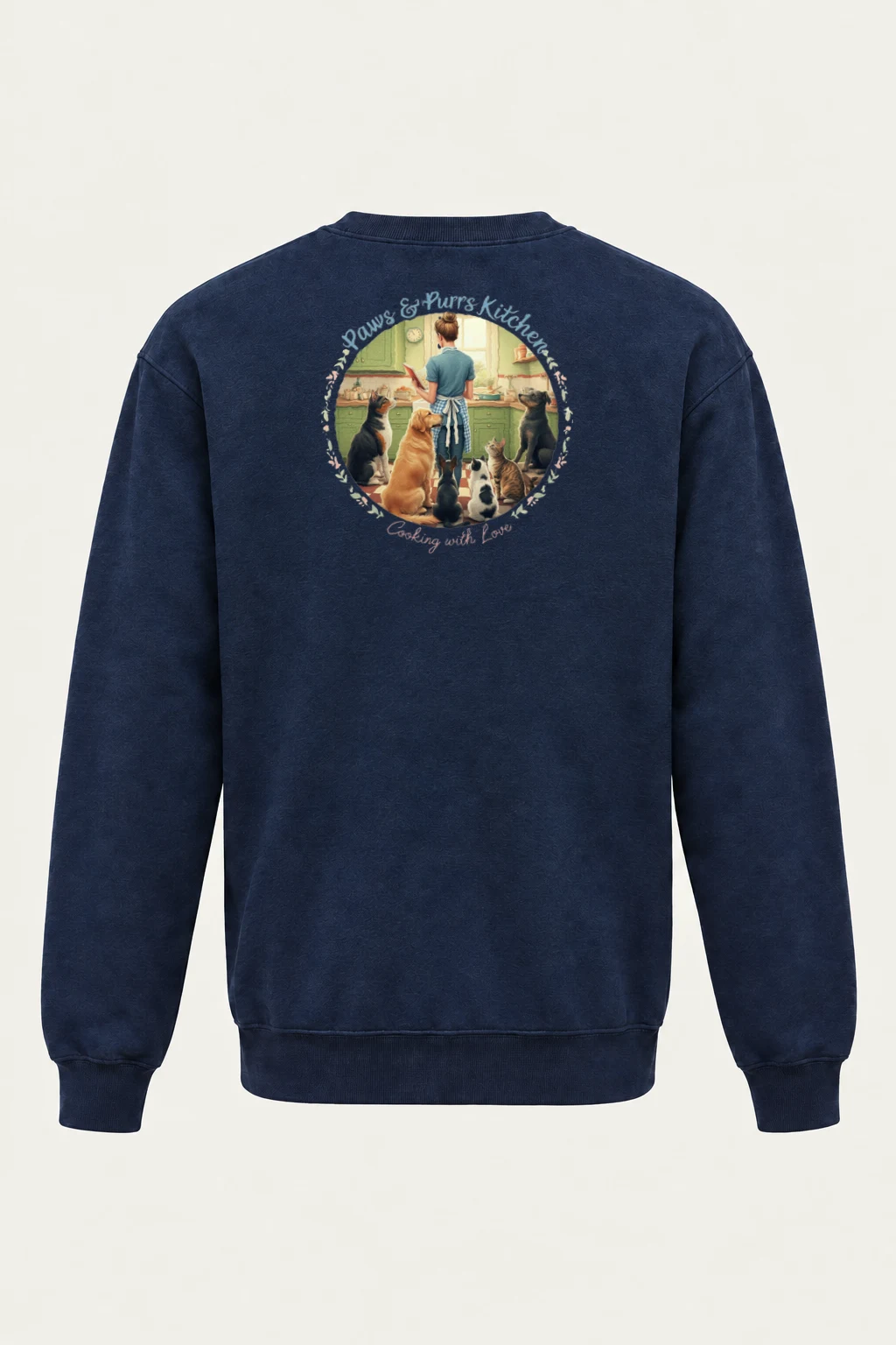 "Paws & Purrs Kitchen" Heavy Blend Unisex Crewneck Sweatshirt | Gildan 18000