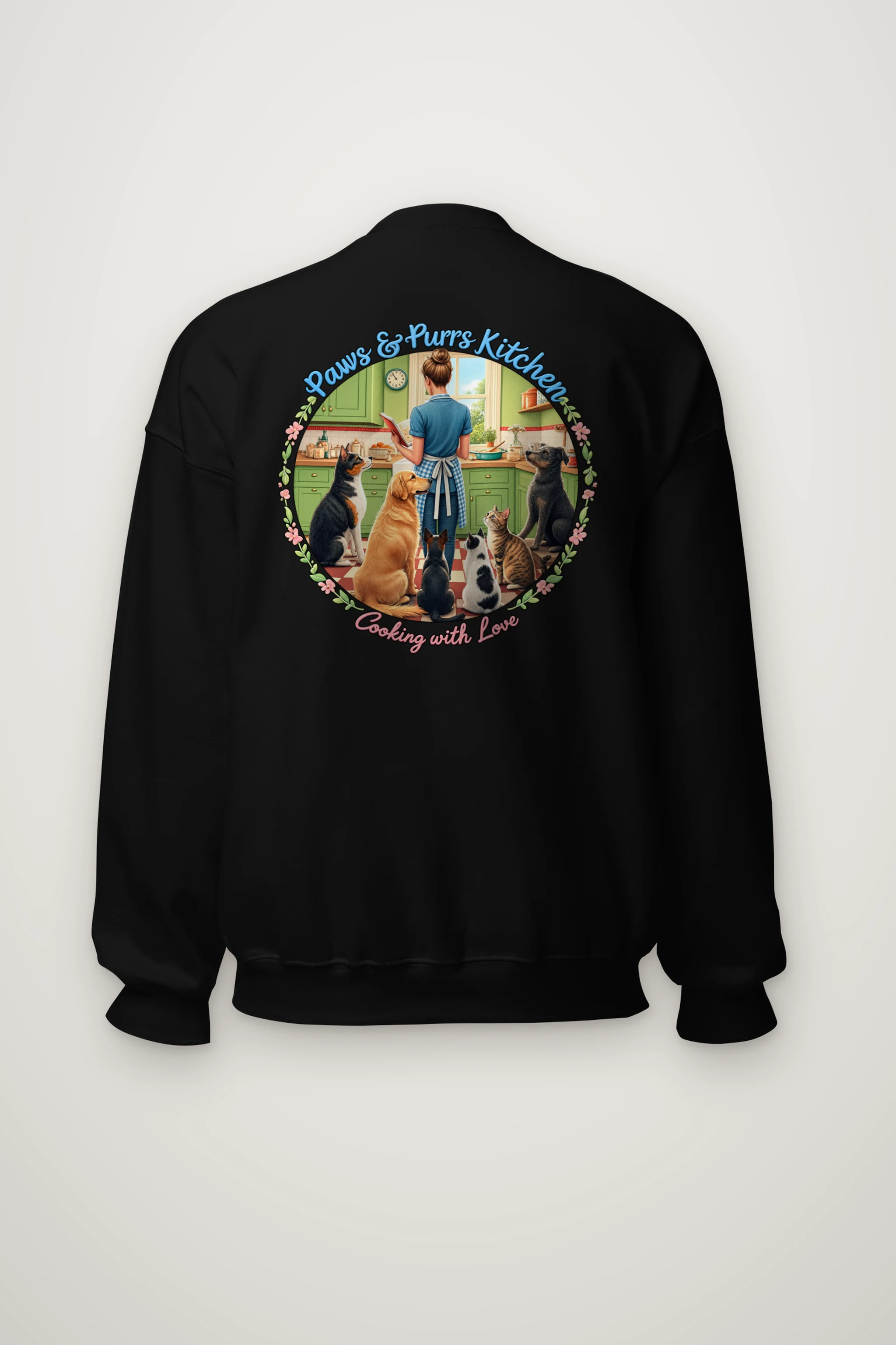 "Paws & Purrs Kitchen" Heavy Blend Unisex Crewneck Sweatshirt