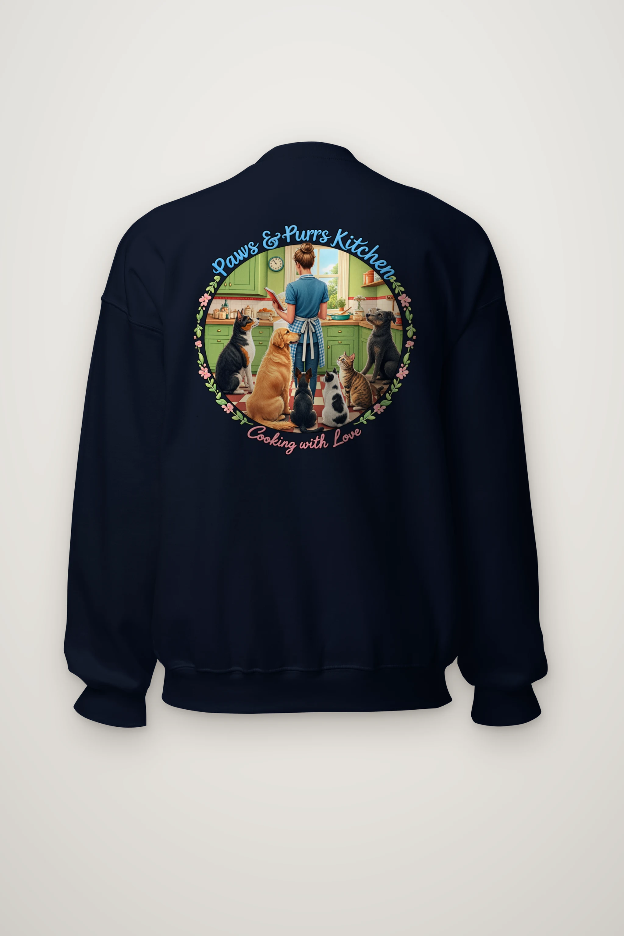 "Paws & Purrs Kitchen" Heavy Blend Unisex Crewneck Sweatshirt