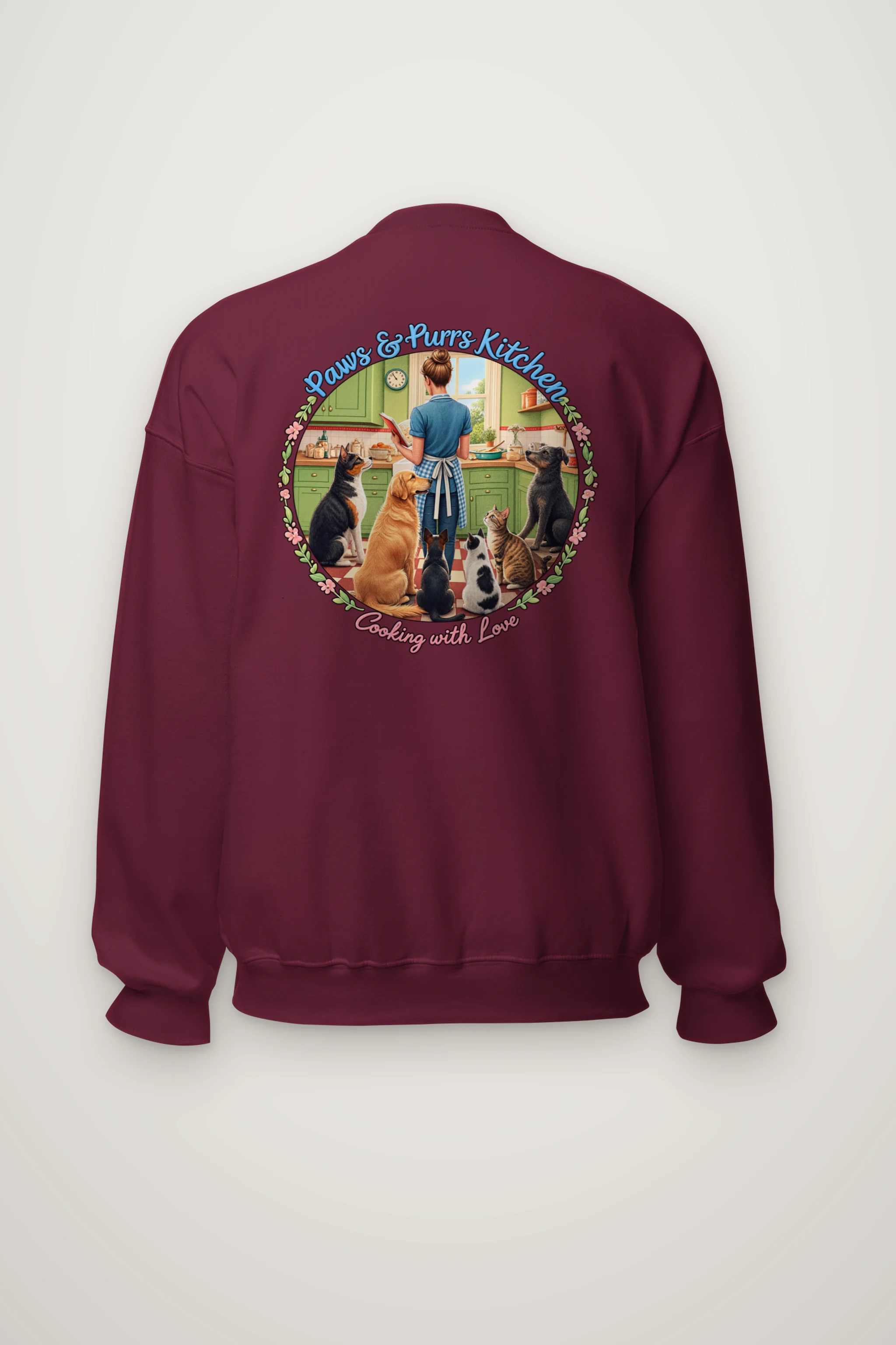 "Paws & Purrs Kitchen" Heavy Blend Unisex Crewneck Sweatshirt