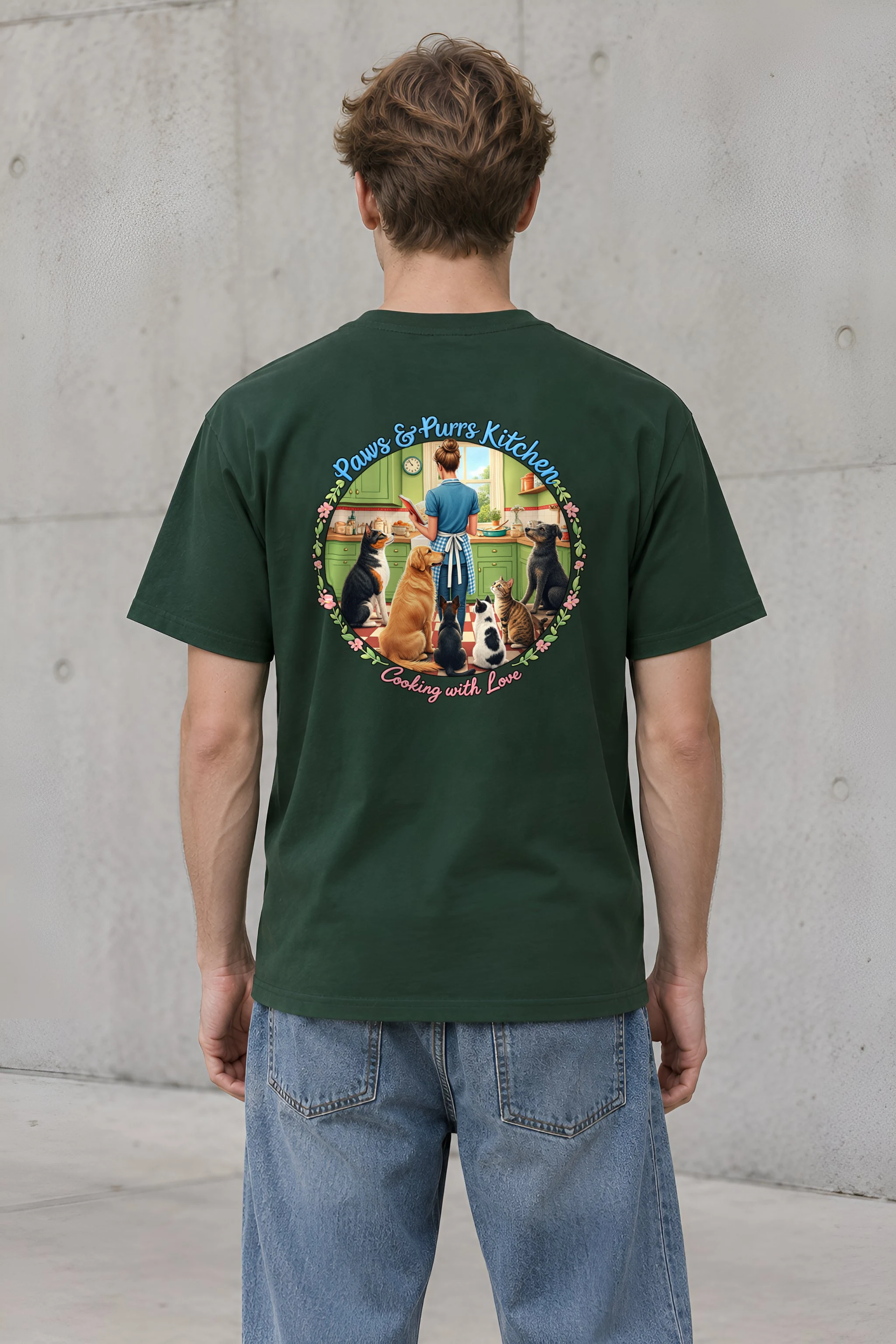 "Paws & Purrs Kitchen" Heavyweight Unisex Crewneck T-shirt