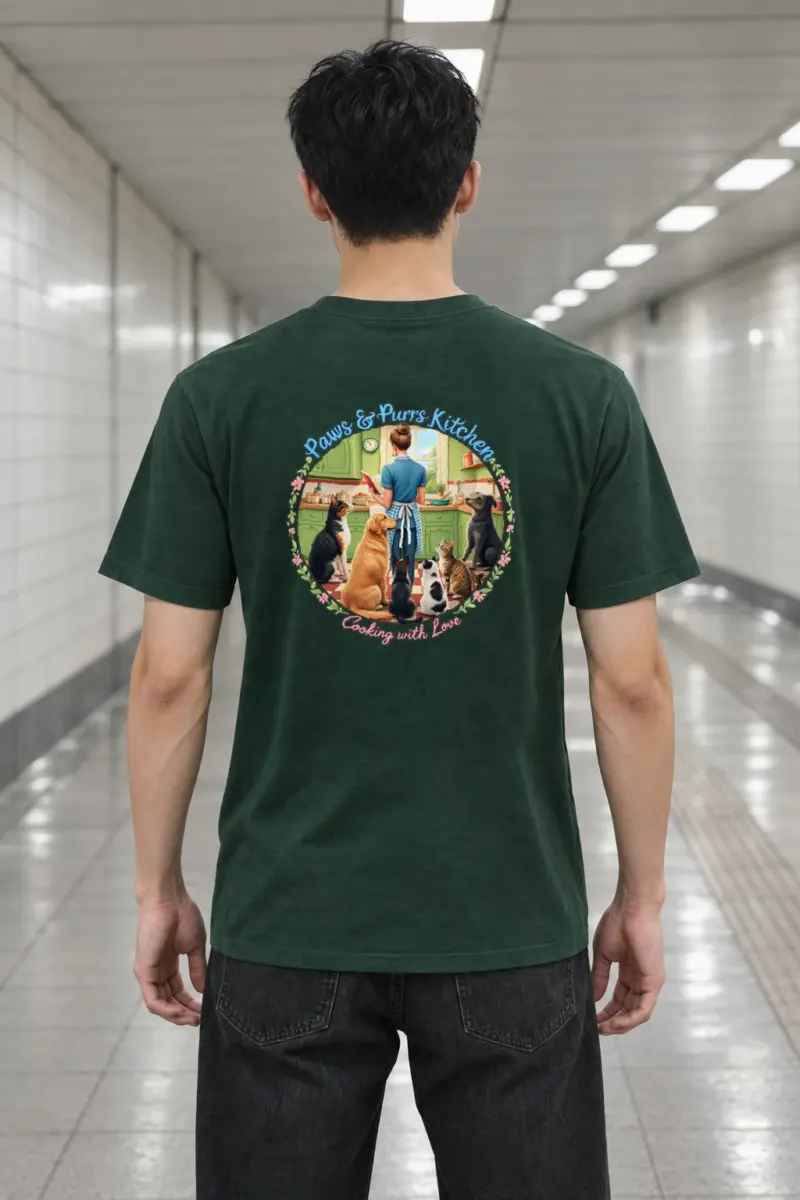 "Paws & Purrs Kitchen" Heavyweight Unisex Crewneck T-shirt