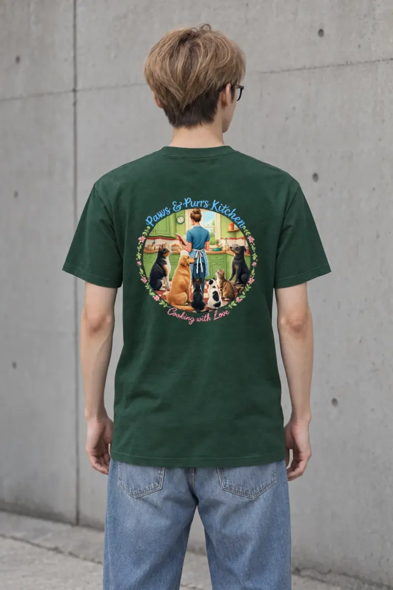 "Paws & Purrs Kitchen" Heavyweight Unisex Crewneck T-shirt