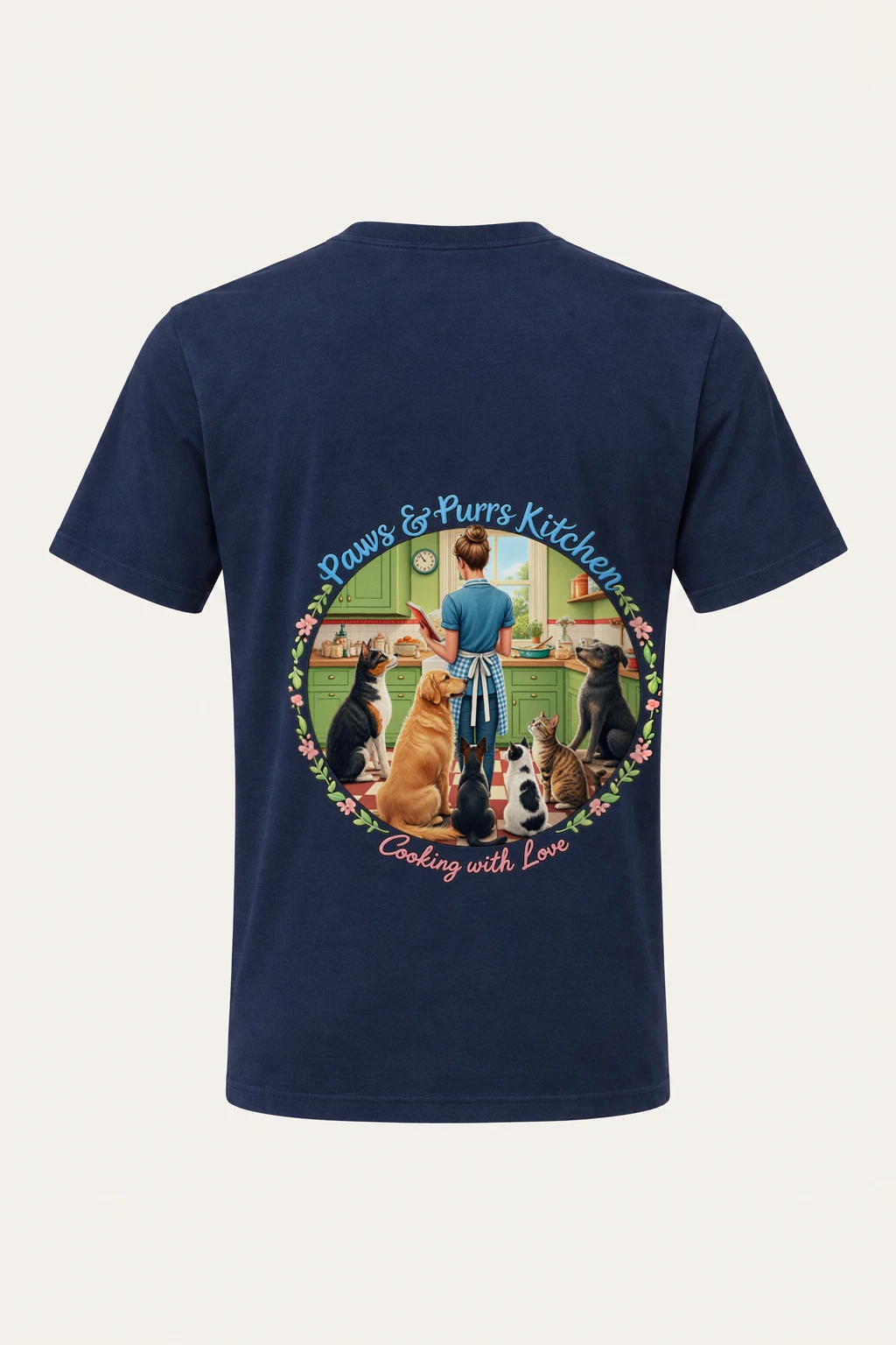 "Paws & Purrs Kitchen" Heavyweight Unisex Crewneck T-shirt | Gildan 5000