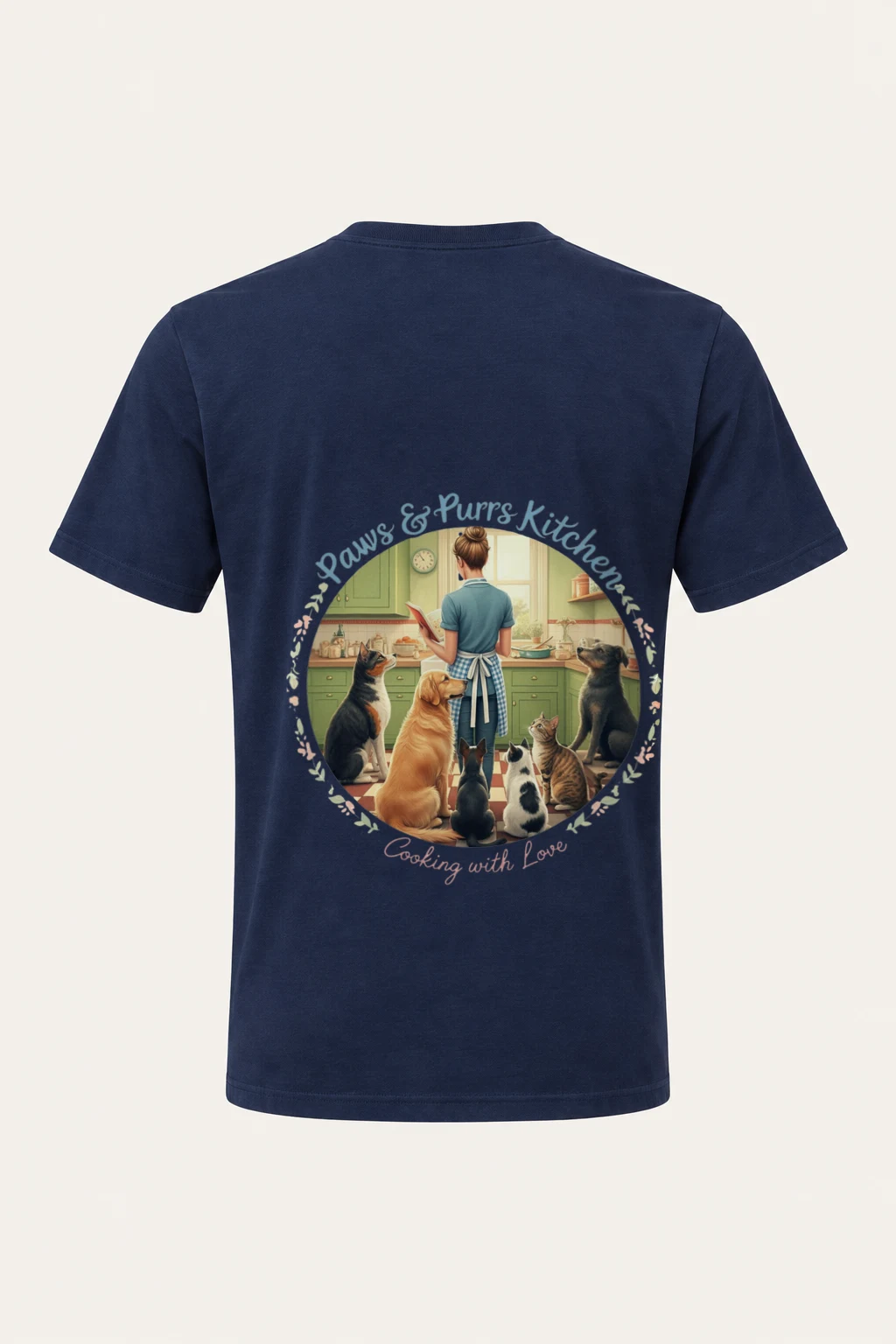 "Paws & Purrs Kitchen" Heavyweight Unisex Crewneck T-shirt | Gildan 5000