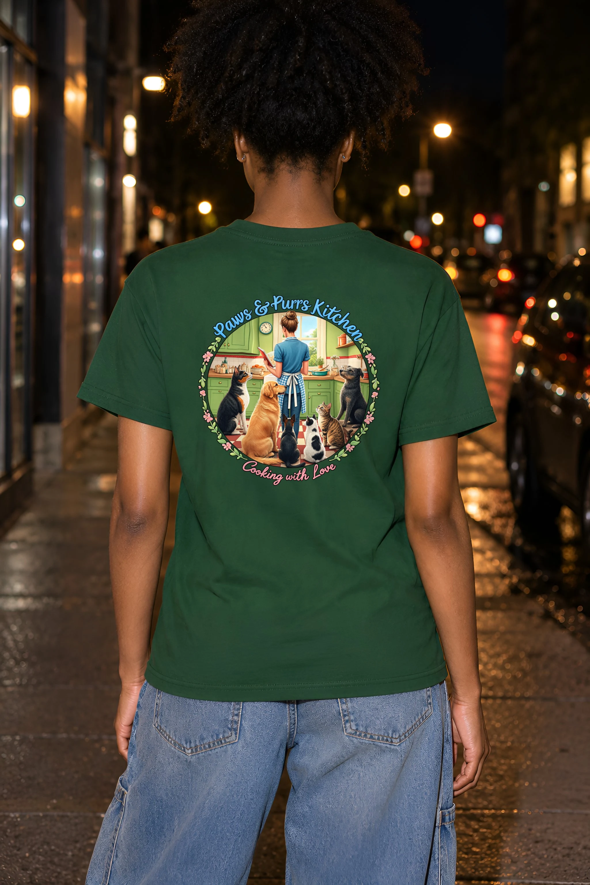 "Paws & Purrs Kitchen" Heavyweight Unisex Crewneck T-shirt