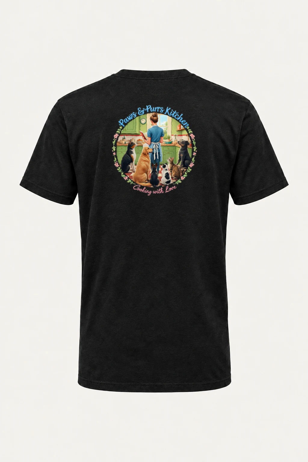 "Paws & Purrs Kitchen" Heavyweight Unisex Crewneck T-shirt | Gildan 5000
