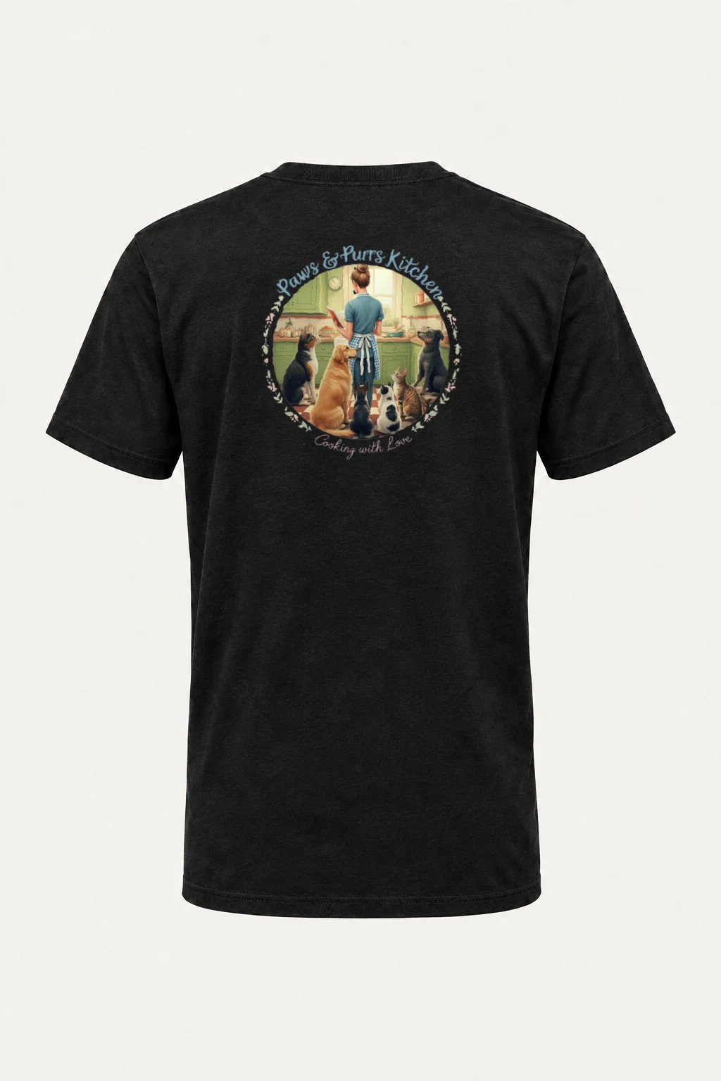 "Paws & Purrs Kitchen" Heavyweight Unisex Crewneck T-shirt | Gildan 5000