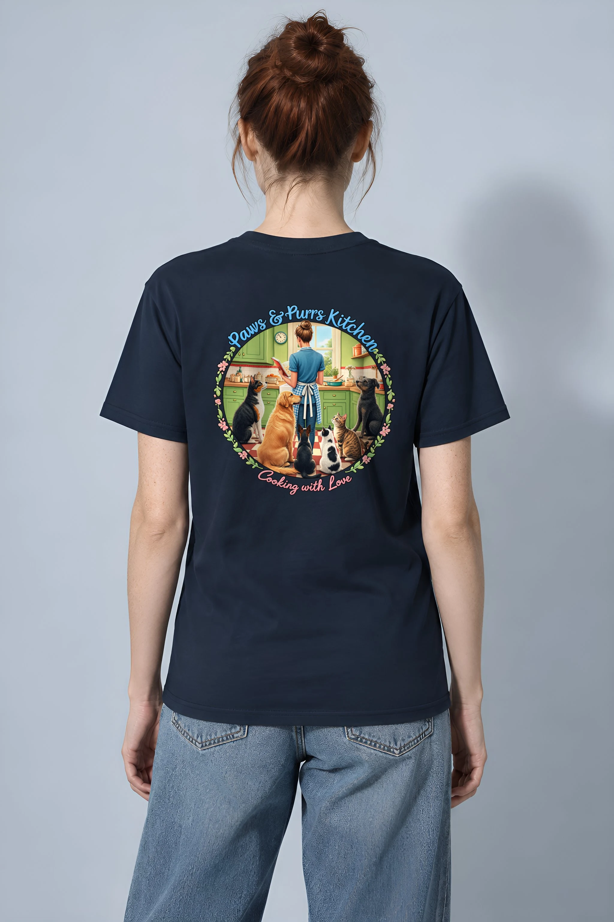 "Paws & Purrs Kitchen" Heavyweight Unisex Crewneck T-shirt