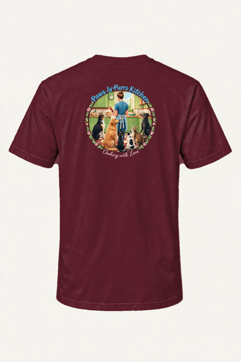 "Paws & Purrs Kitchen" Heavyweight Unisex Crewneck T-shirt | Gildan 5000