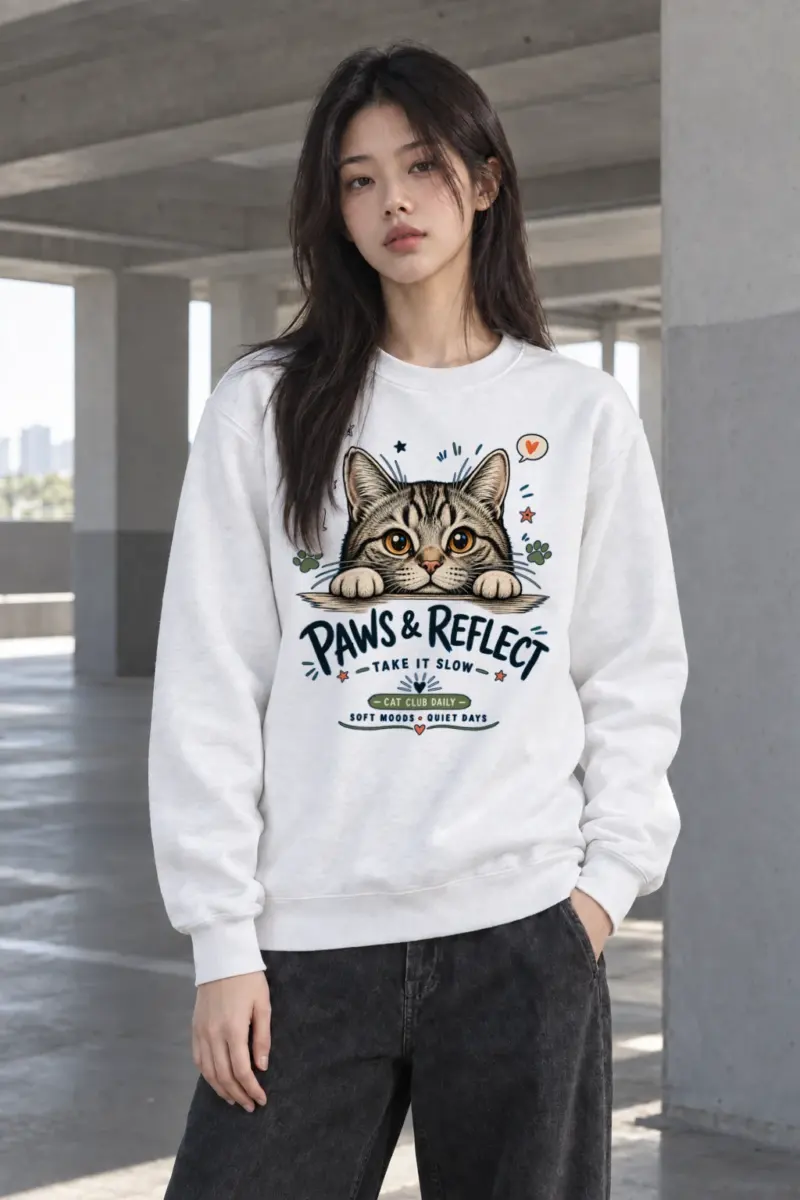 "Paws & Reflect" Heavy Blend Unisex Crewneck Sweatshirt | Gildan 18000