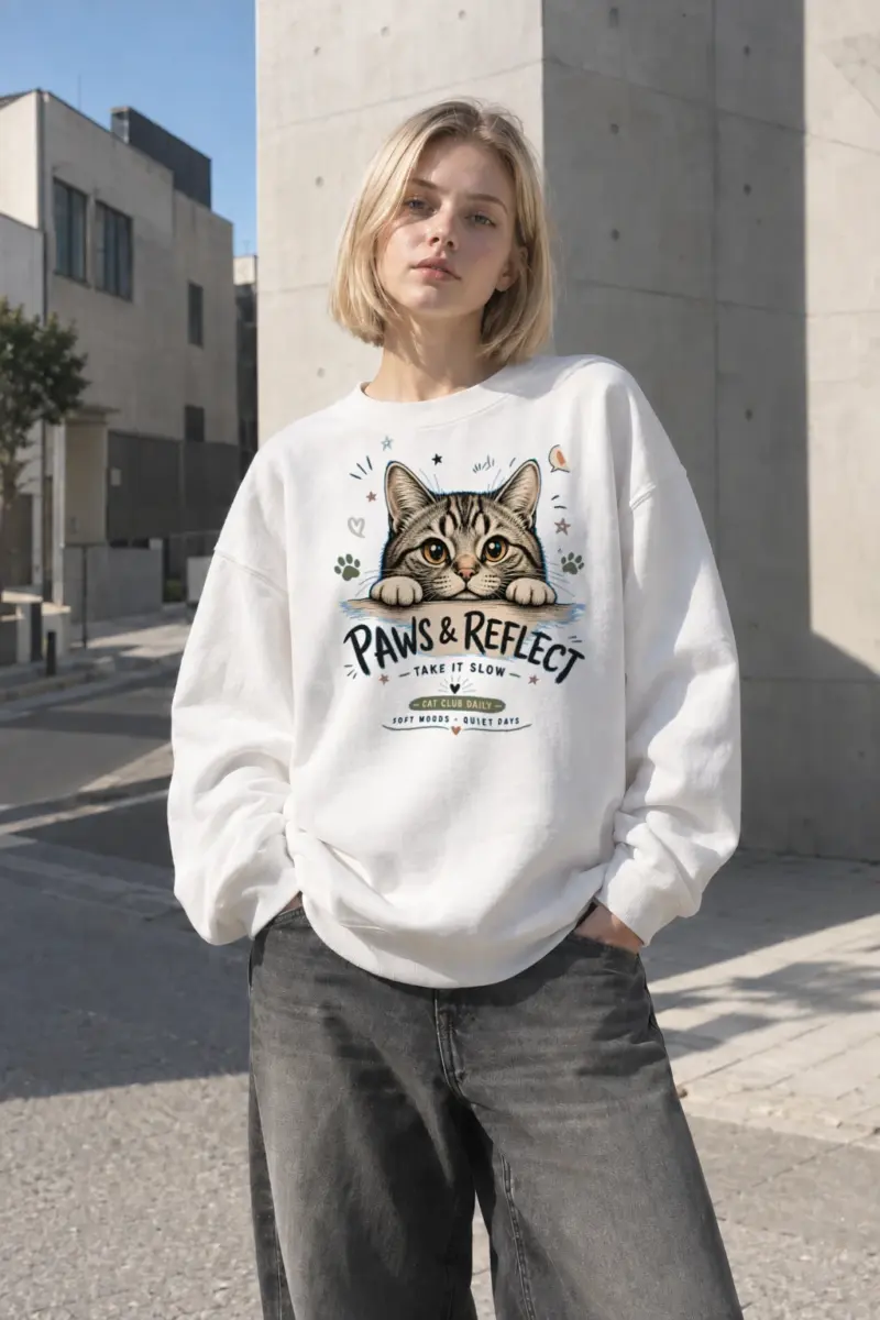 “Paws & Reflect” Heavy Blend Unisex Crewneck Sweatshirt | Gildan 18000
