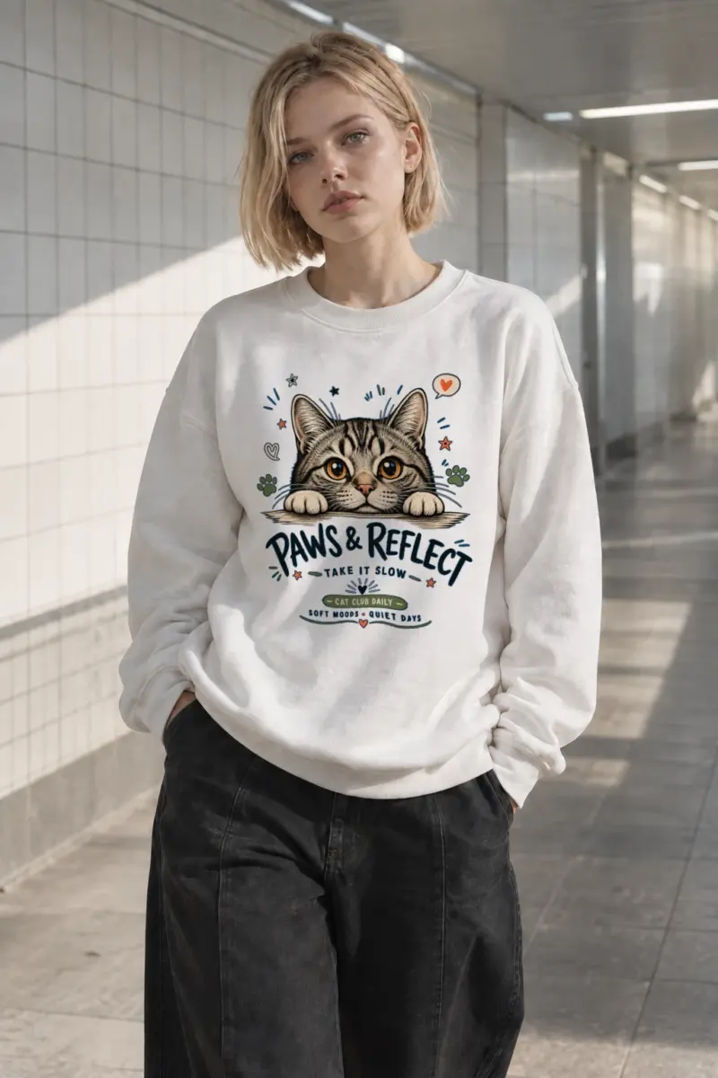 "Paws & Reflect" Heavy Blend Unisex Crewneck Sweatshirt | Gildan 18000